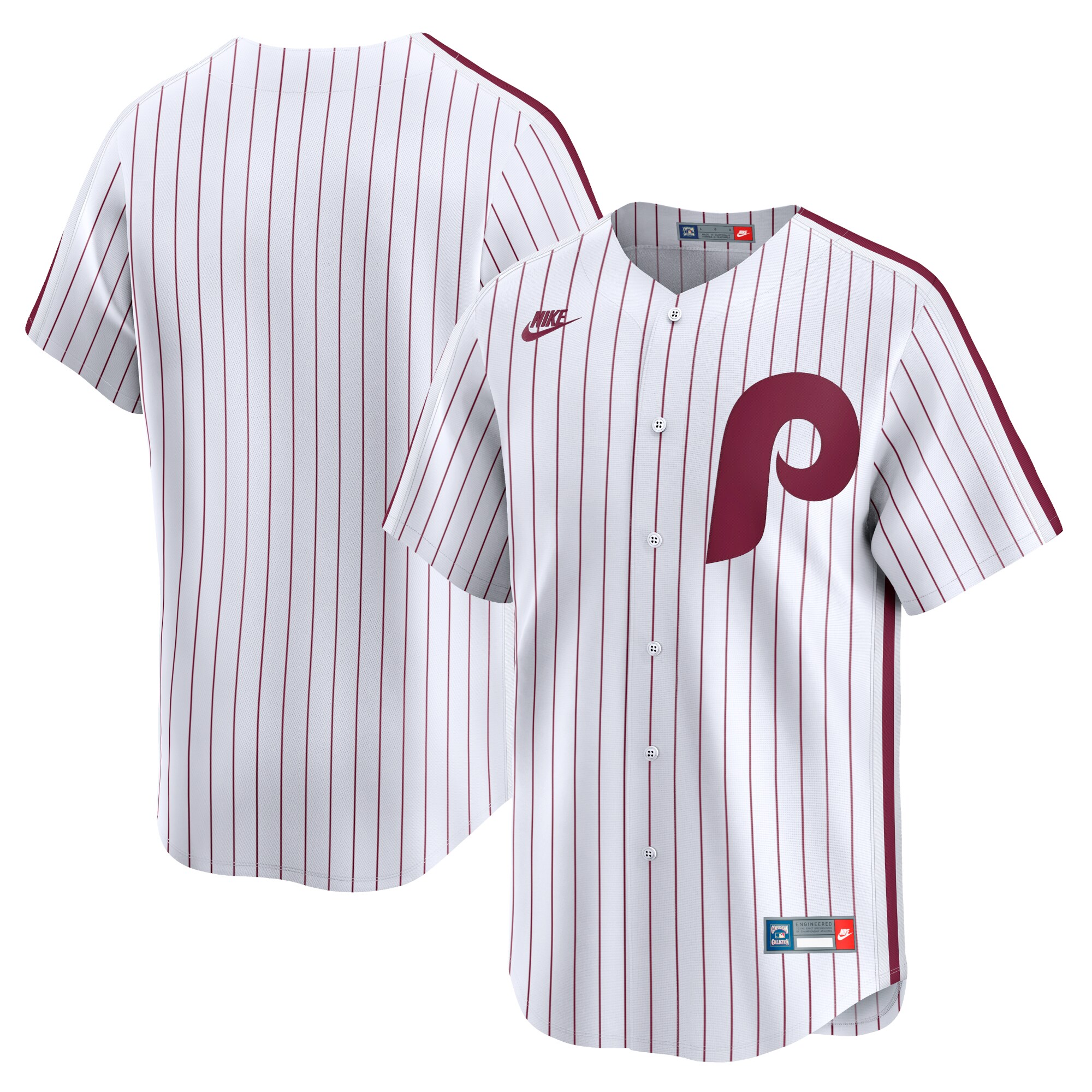 Men's Philadelphia Phillies White Cooperstown Collection Limited Baseball Jersey 