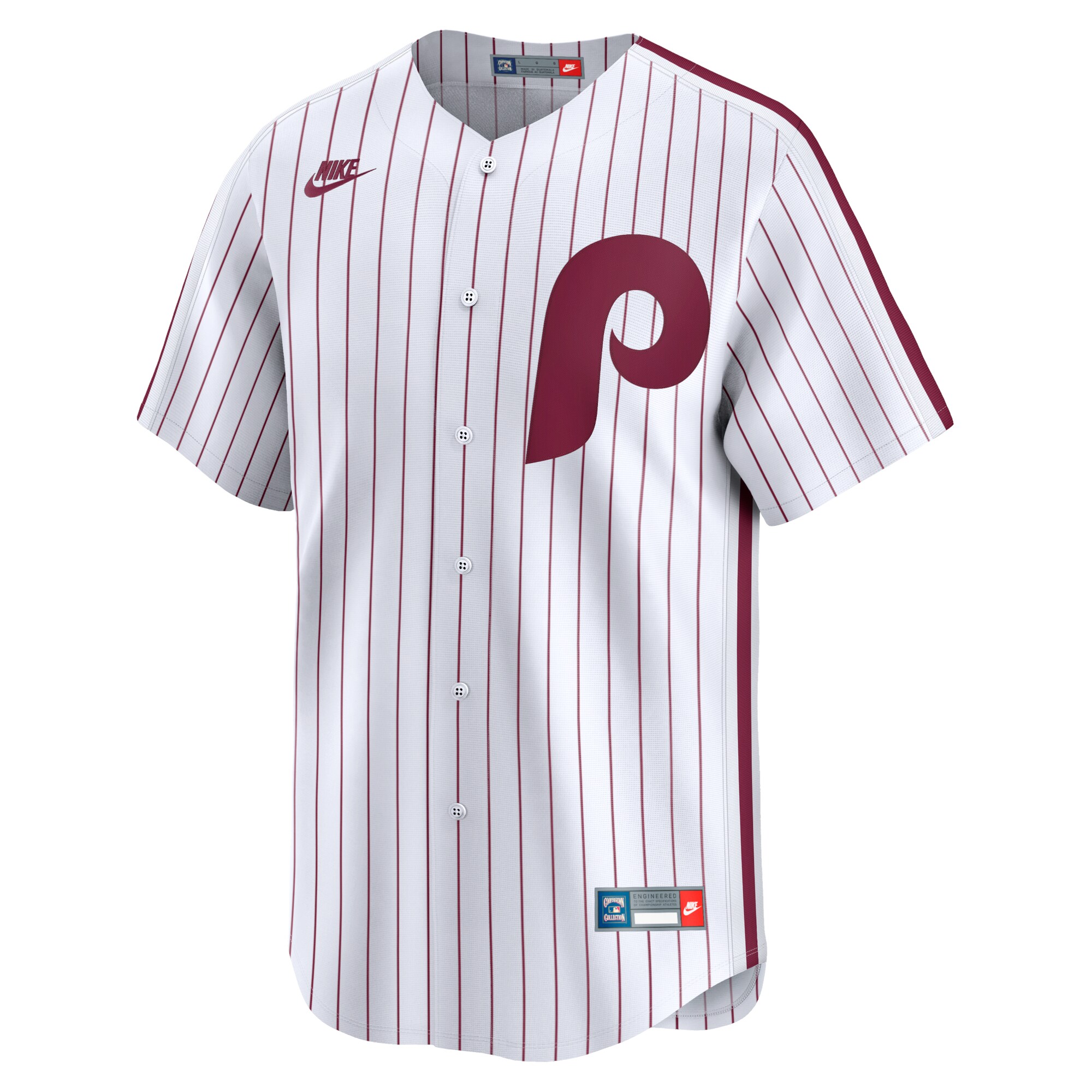 Alternative view of Men's Philadelphia Phillies White Cooperstown Collection Limited Baseball Jersey 