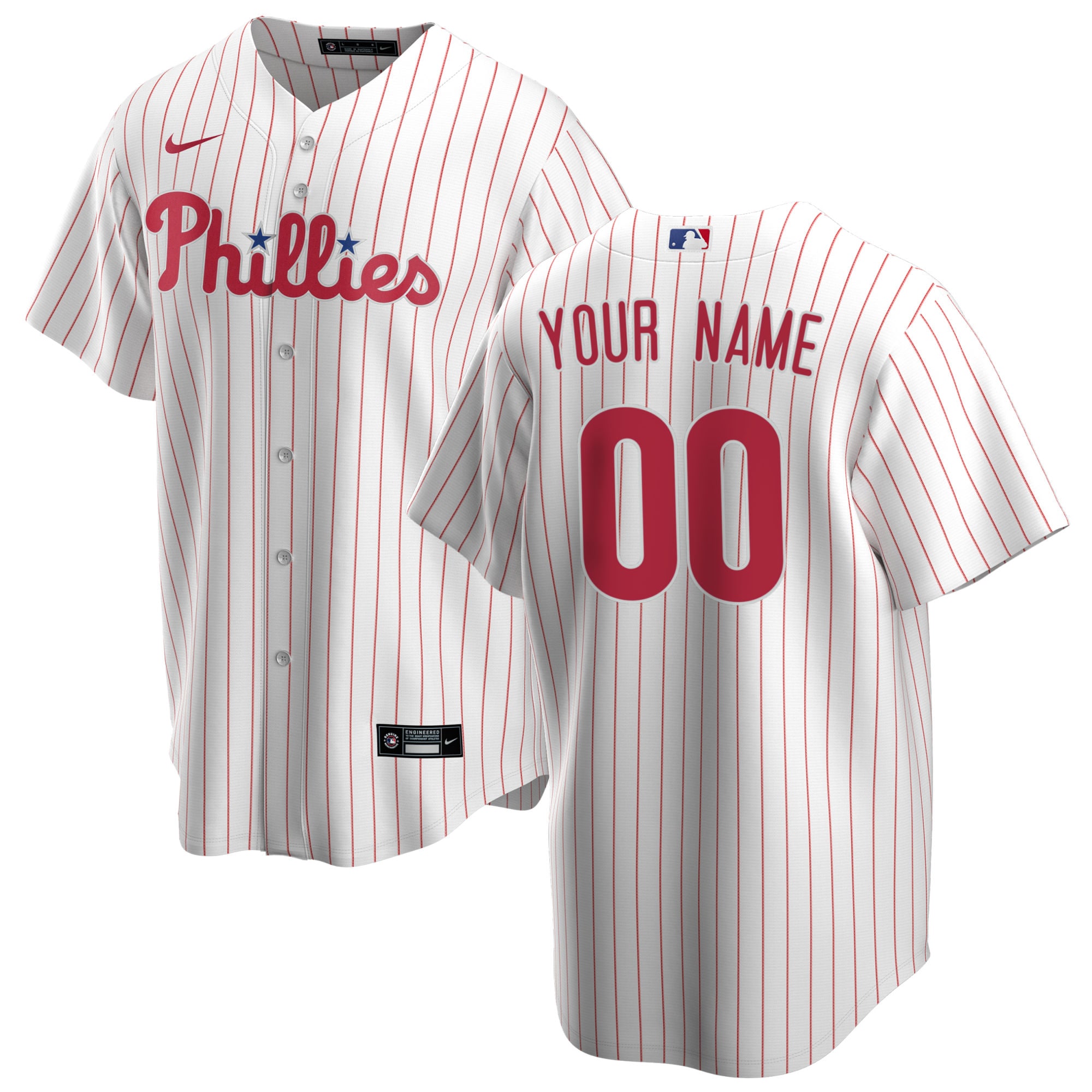 Men's Philadelphia Phillies White Home Custom Baseball Jersey 