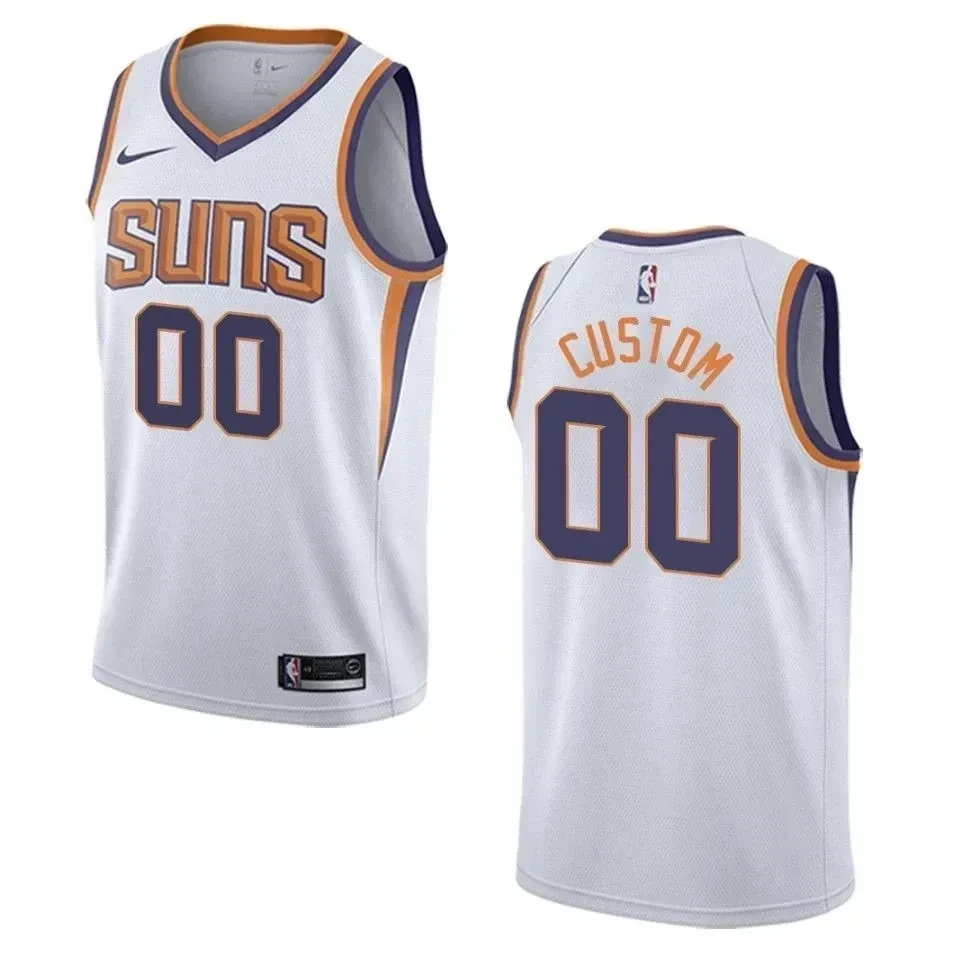 Men's Phoenix Suns 00 Custom Association Swingman Jersey - White - JS682 
