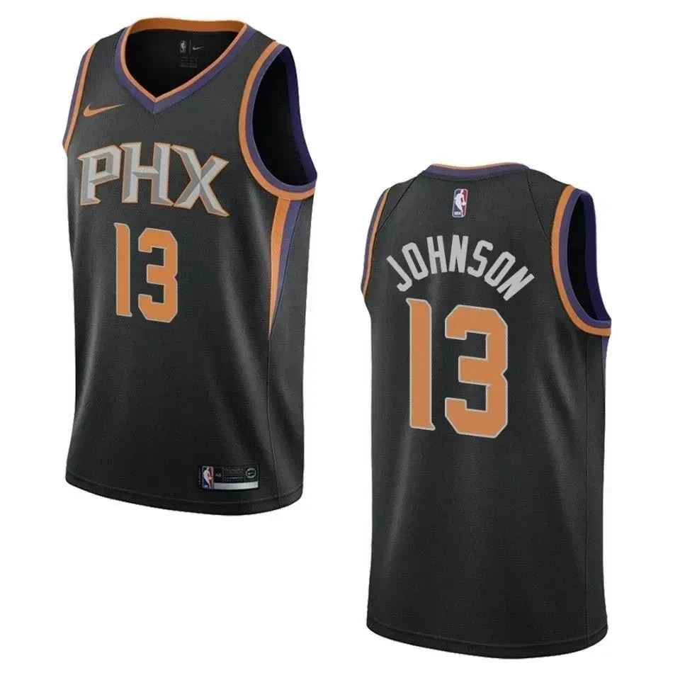 Men's Phoenix Suns 13 Cameron Johnson Statement Swingman Jersey - Black - JS728 