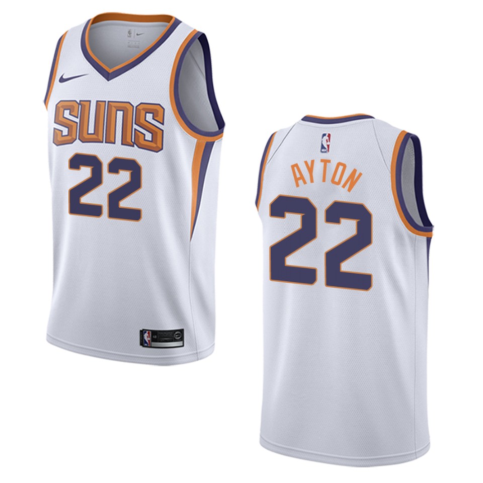 Men's Phoenix Suns #22 Deandre Ayton Association Swingman Basketball Jersey - White