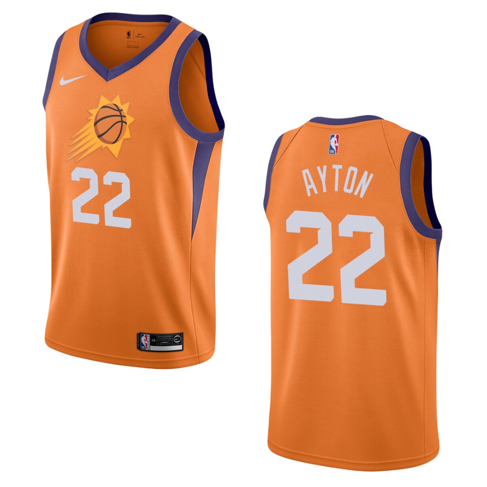 Men's Phoenix Suns #22 Deandre Ayton Statement Swingman Jersey - Orange