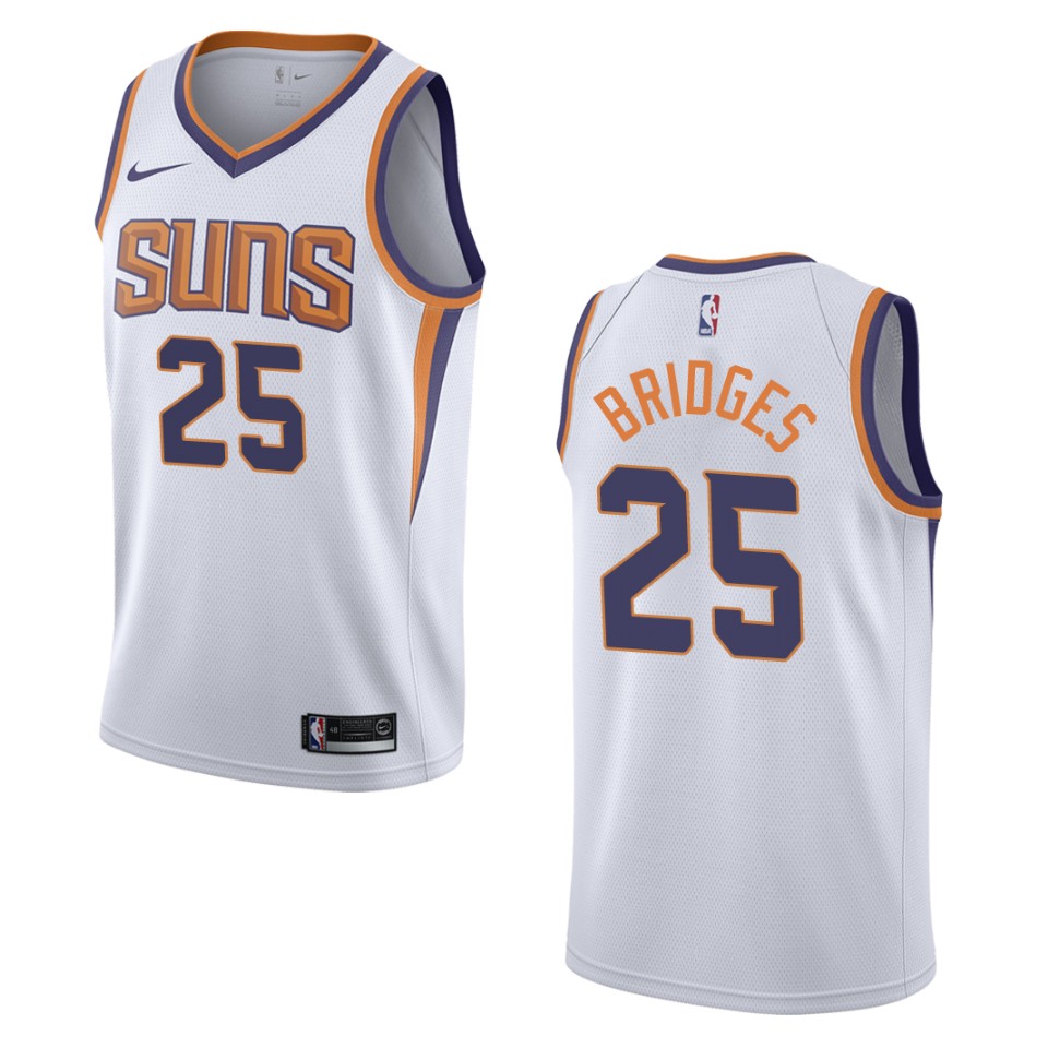 Men's Phoenix Suns #25 Mikal Bridges Association Swingman Jersey - White