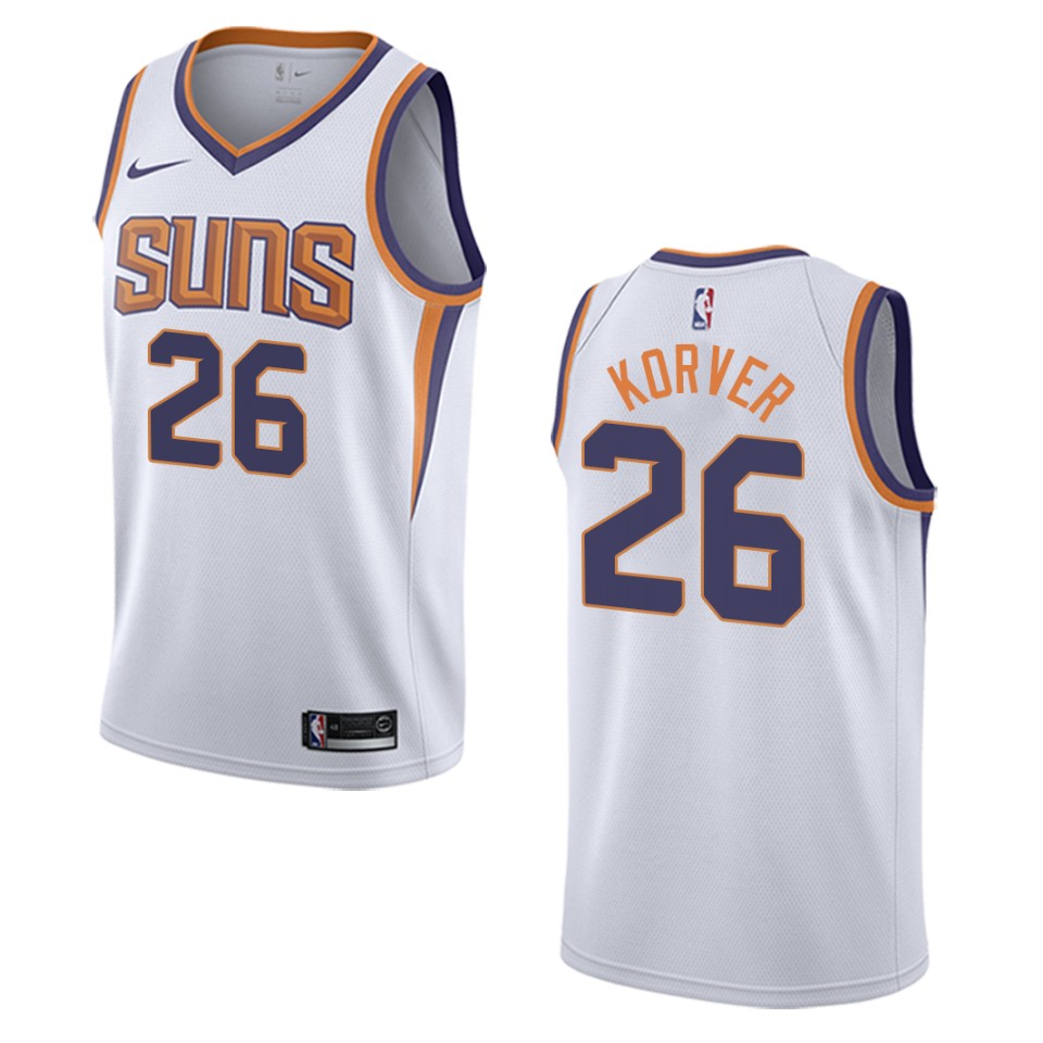 Men's Phoenix Suns #26 Kyle Korver Association Swingman Jersey - White