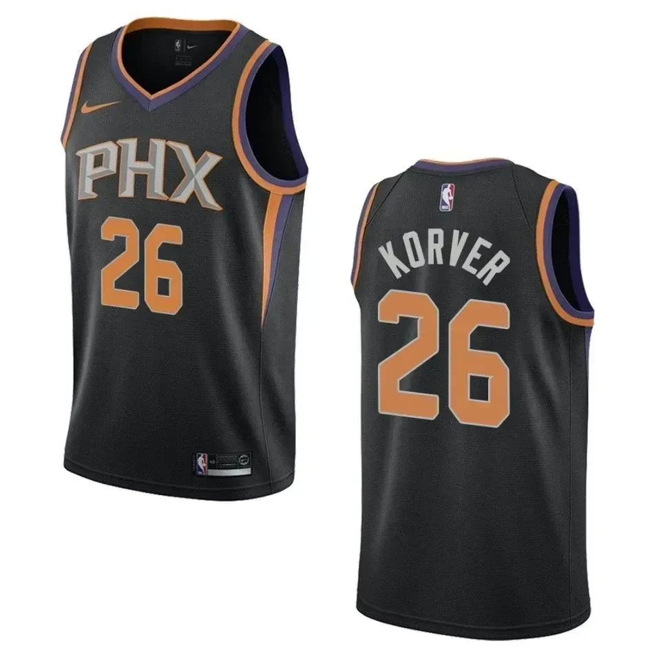 Men's Phoenix Suns 26 Kyle Korver Statement Swingman Jersey - Black - JS575 