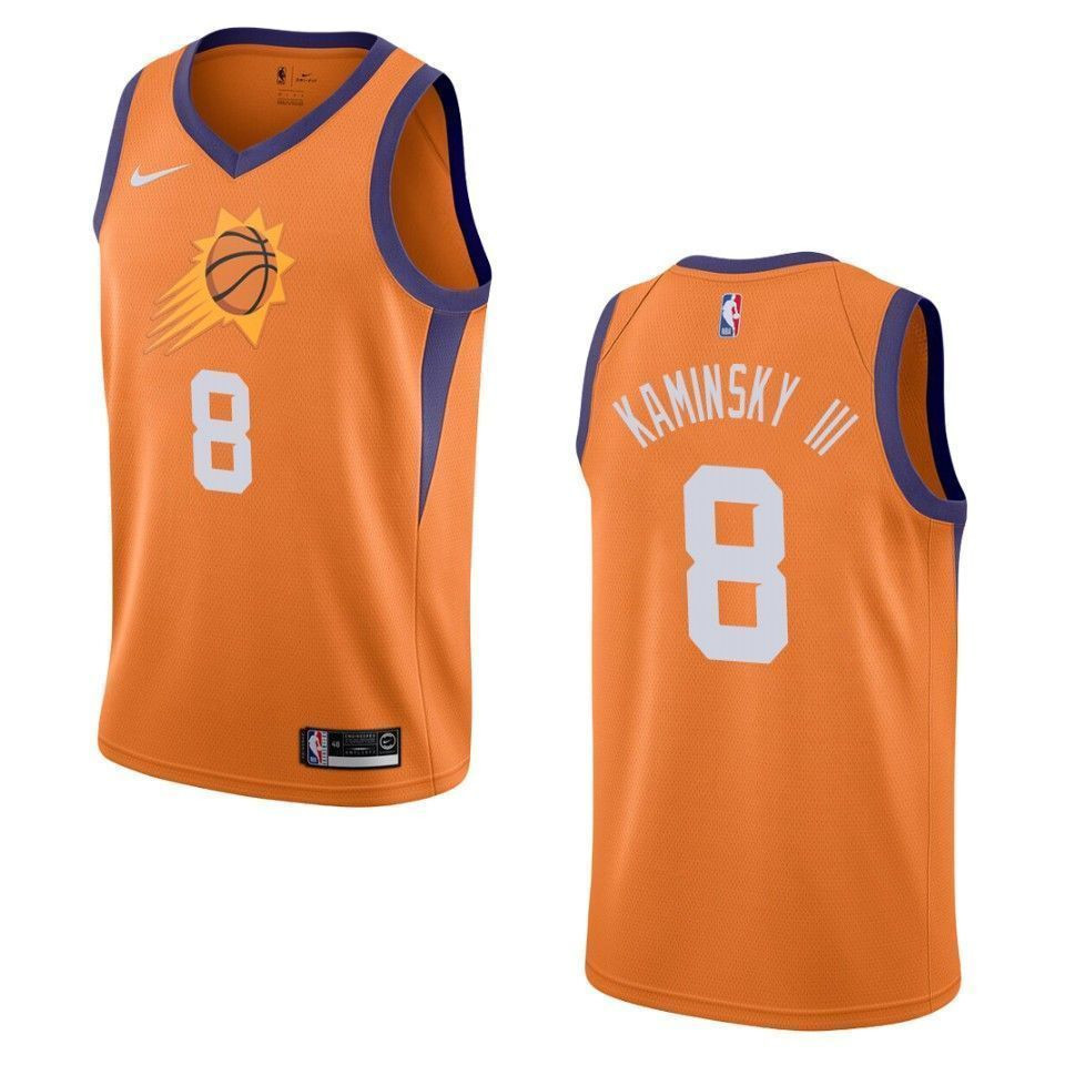 Men's Phoenix Suns 8 Frank Kaminsky Iii Statement Swingman Basketball Jersey - Orange - JS220 