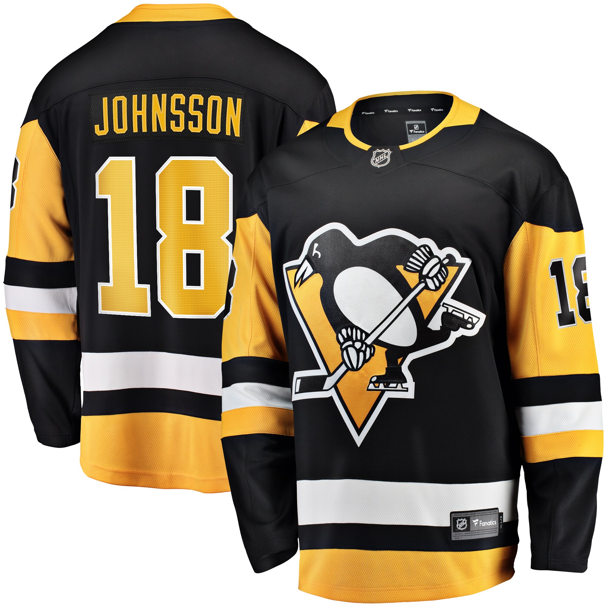 Men's Pittsburgh Penguins Andreas Johnsson Black Home Breakaway Hockey Jersey - JS347 