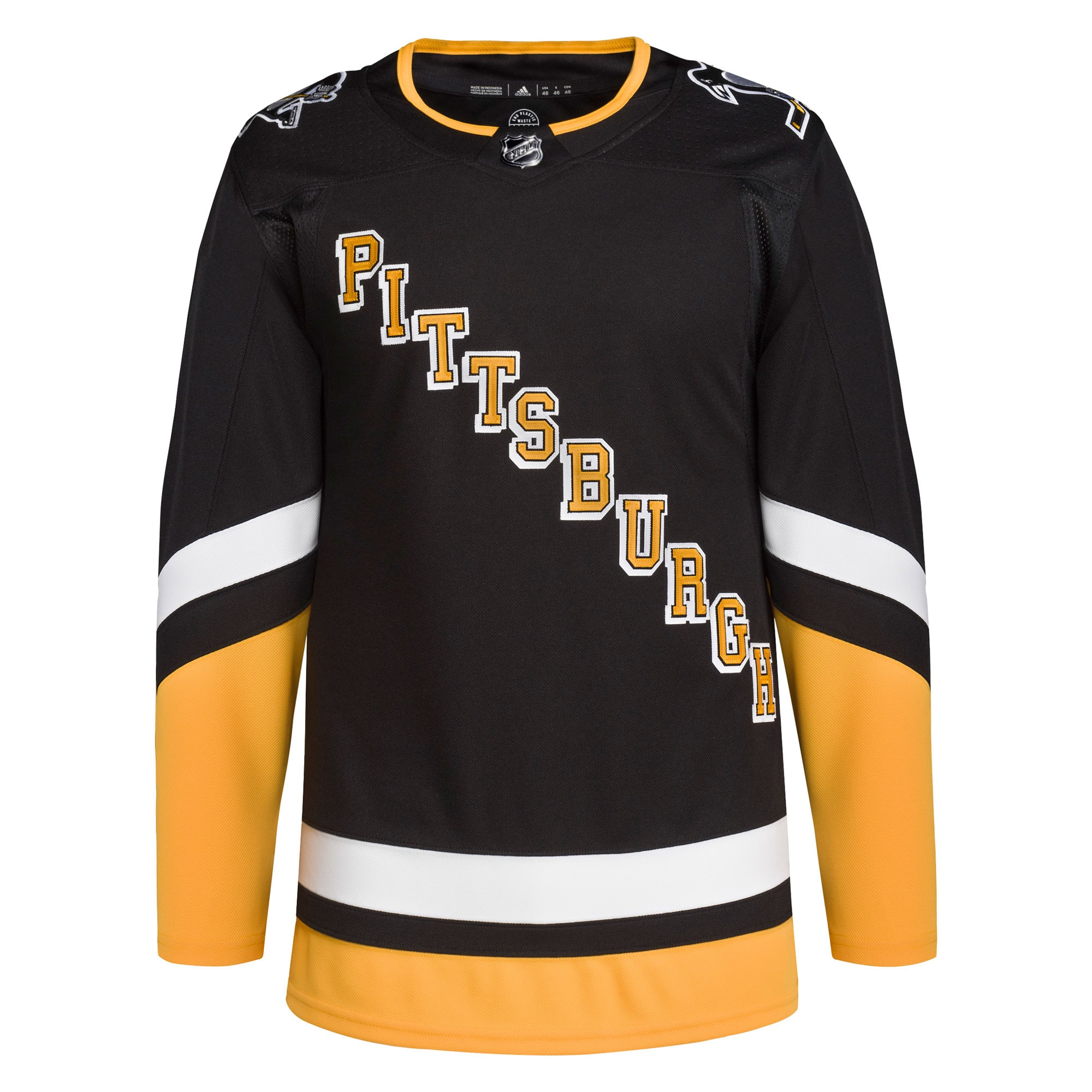 Alternative view of Men's Pittsburgh Penguins Black 2021/22 Alternate Primegreen Hockey Jersey - JS291 