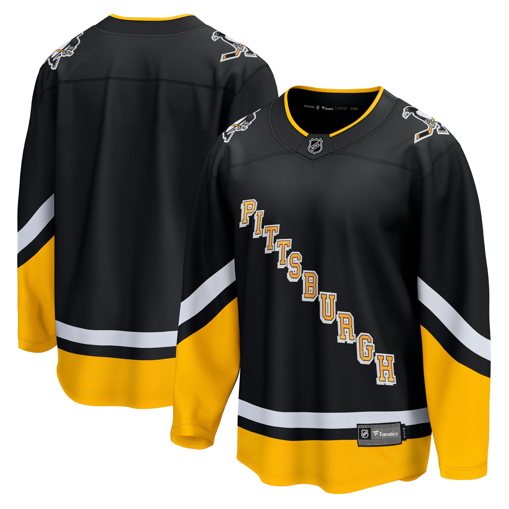 Men's Pittsburgh Penguins Black Alternate Premier Breakaway Hockey Jersey - JS422 