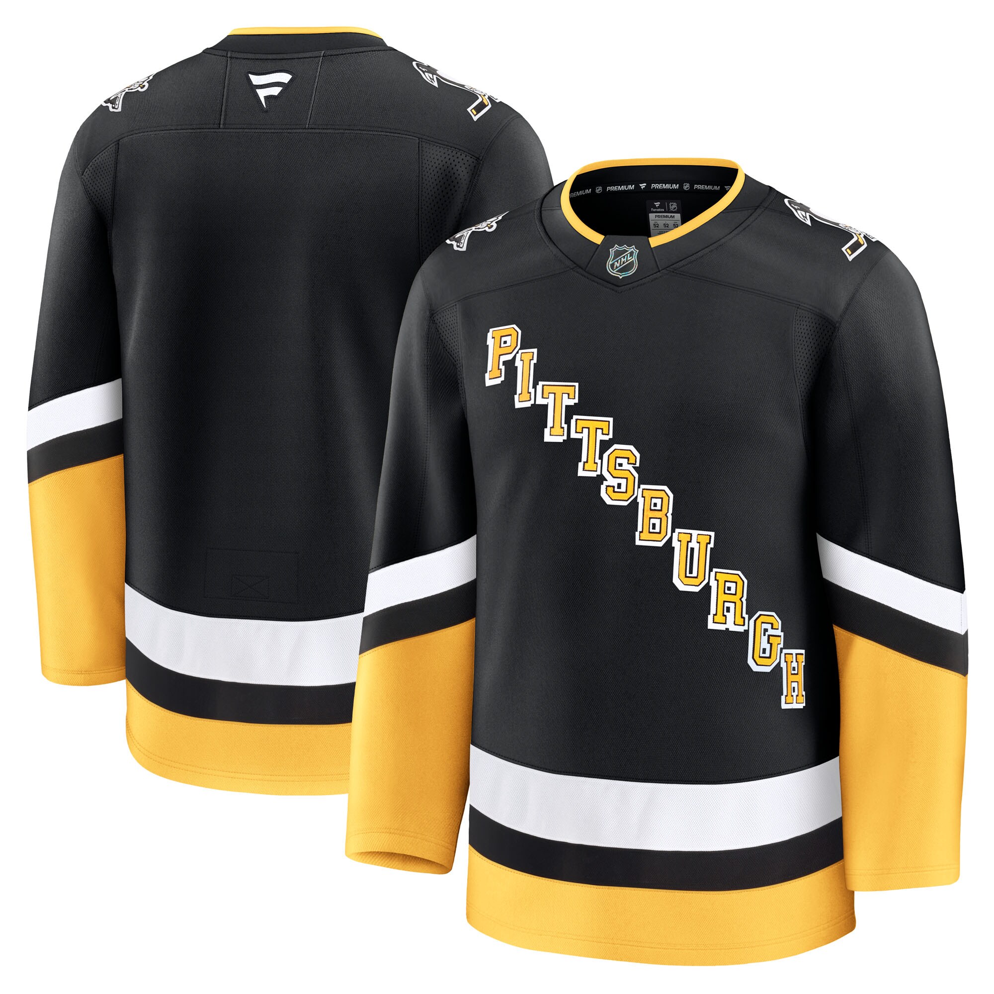 Men's Pittsburgh Penguins Black Alternate Premium Hockey Jersey - JS715 