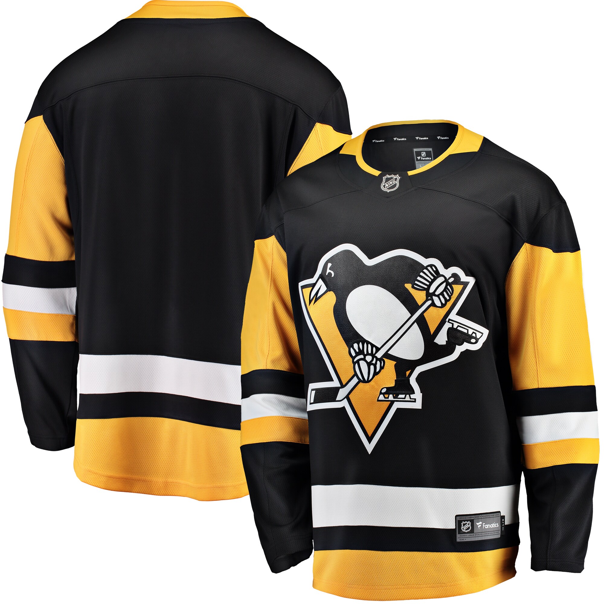 Men's Pittsburgh Penguins Black Breakaway Home Hockey Jersey - JS769 