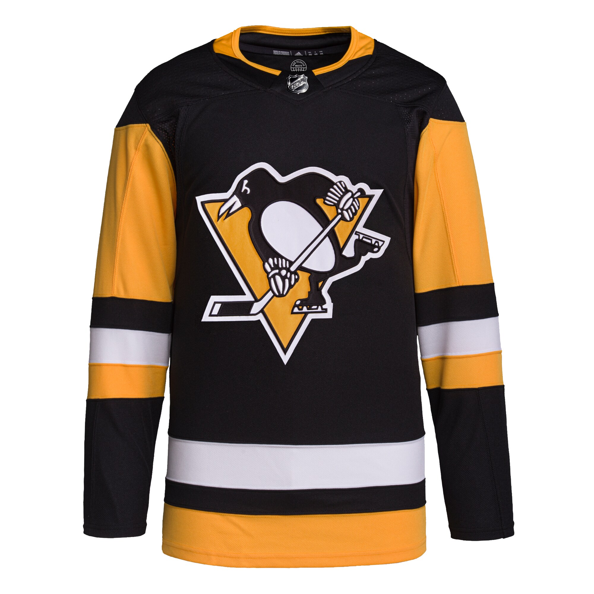 Alternative view of Men's Pittsburgh Penguins Black Home Primegreen Hockey Jersey - JS478 