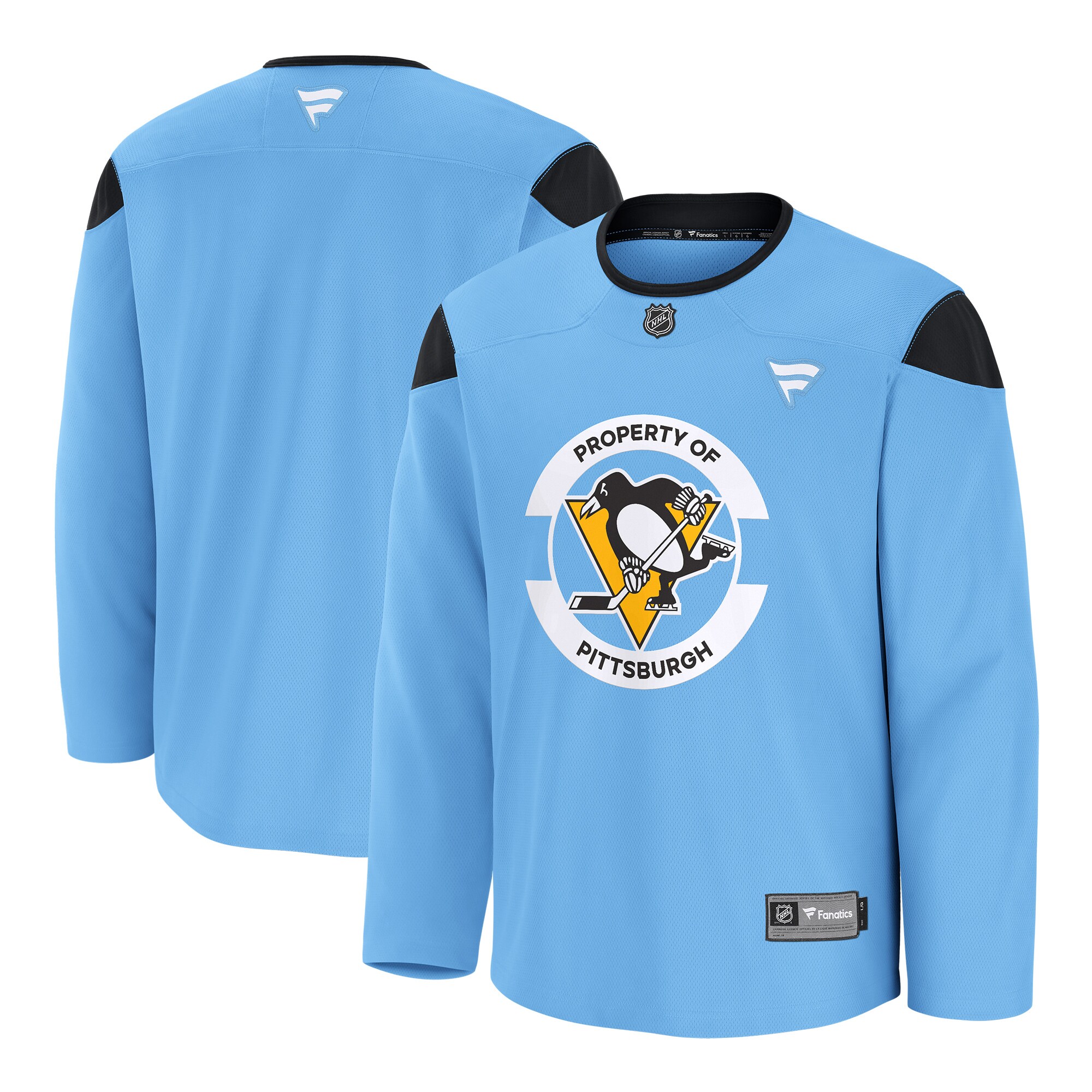Men's Pittsburgh Penguins Blue Home Practice Hockey Jersey - JS314 