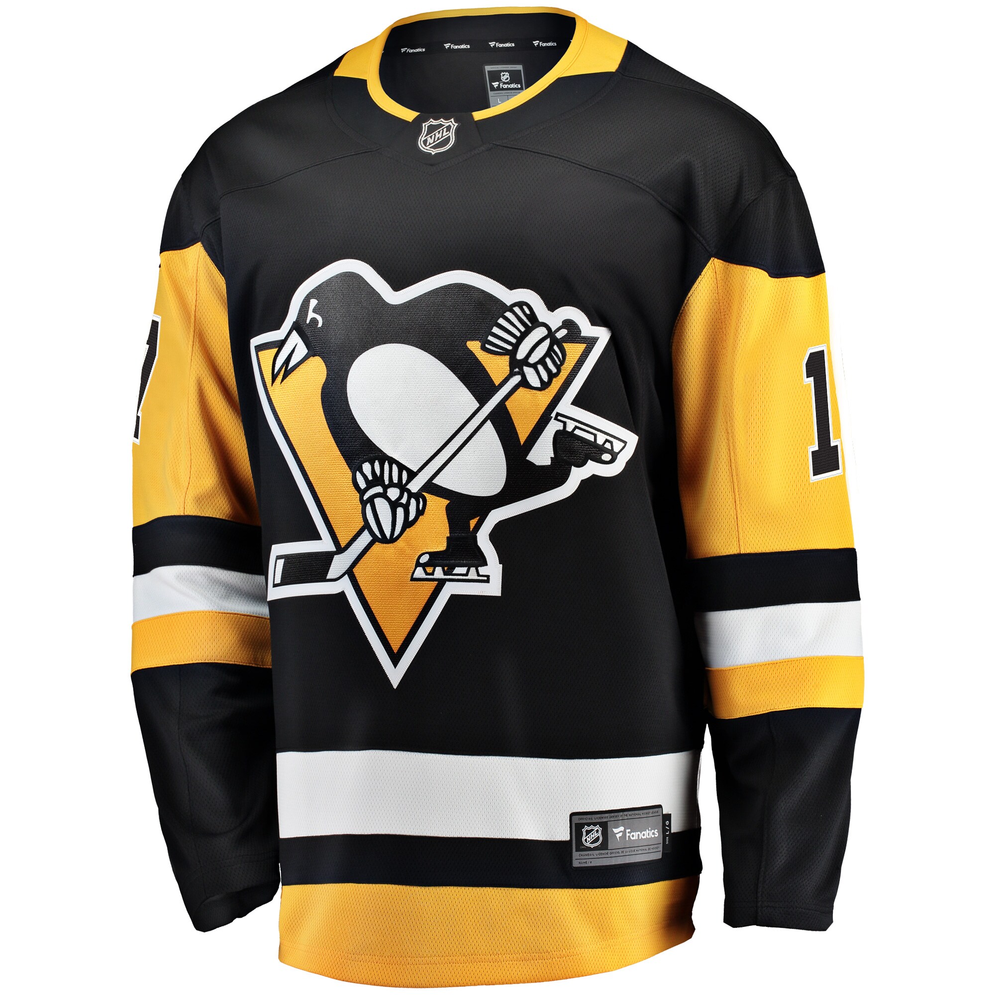 Alternative view of Men's Pittsburgh Penguins Bryan Rust Black Home Breakaway Player Hockey Jersey - JS156 