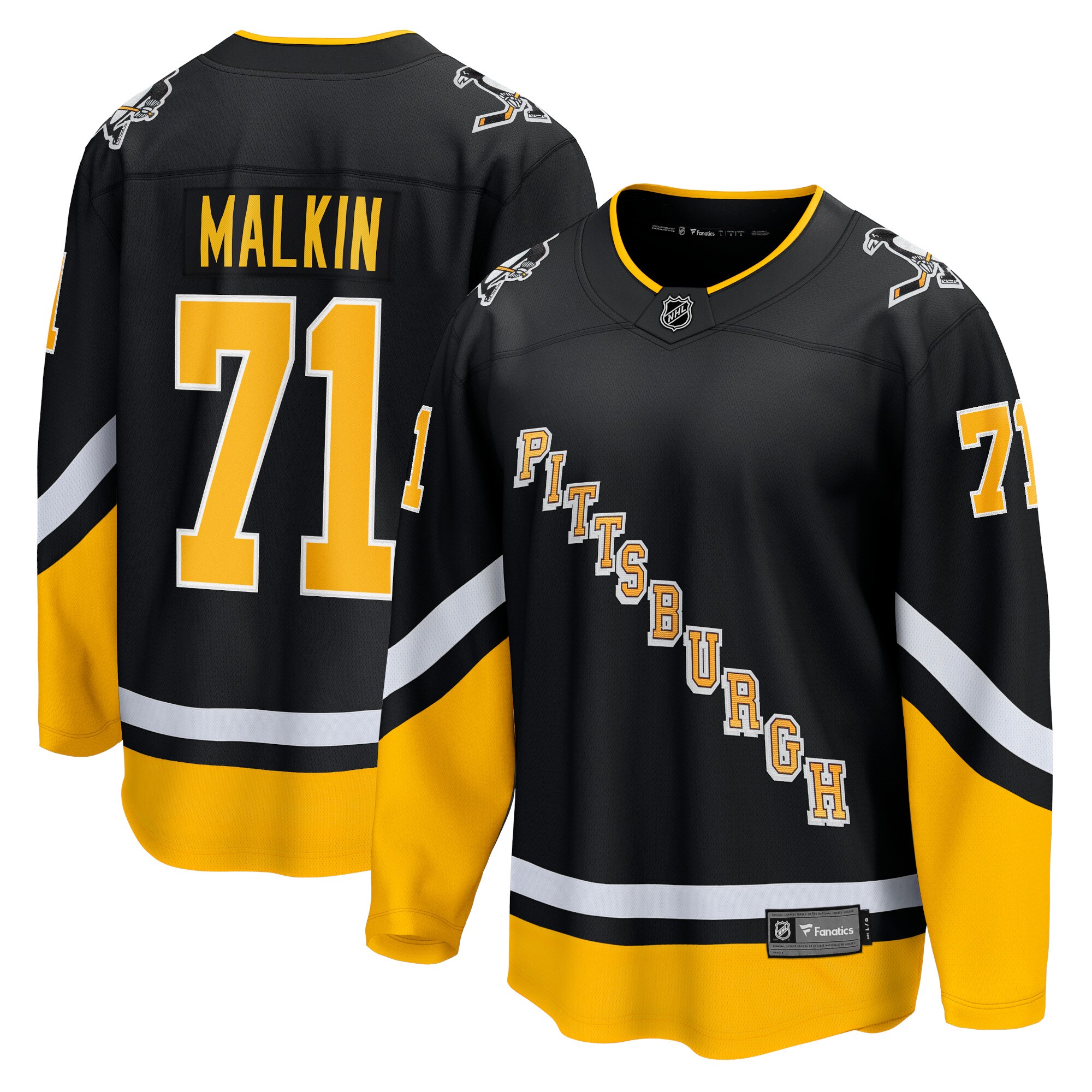 Men's Pittsburgh Penguins Evgeni Malkin Black Alternate Premier Breakaway Player Hockey Jersey - JS647 