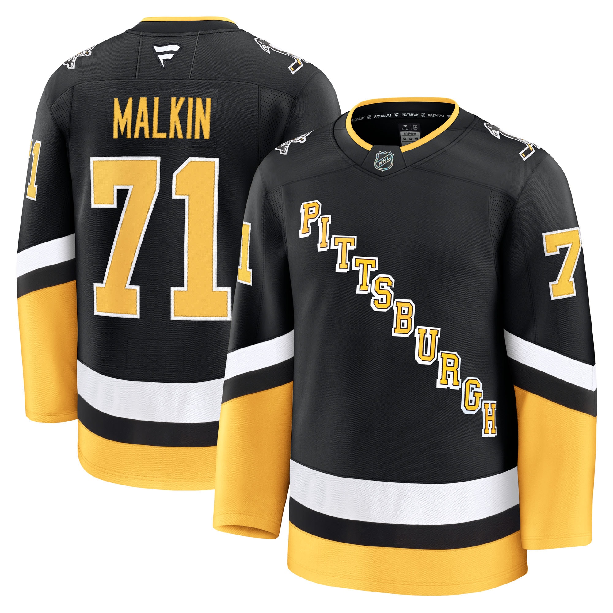Men's Pittsburgh Penguins Evgeni Malkin Black Alternate Premium Hockey Jersey - JS169 