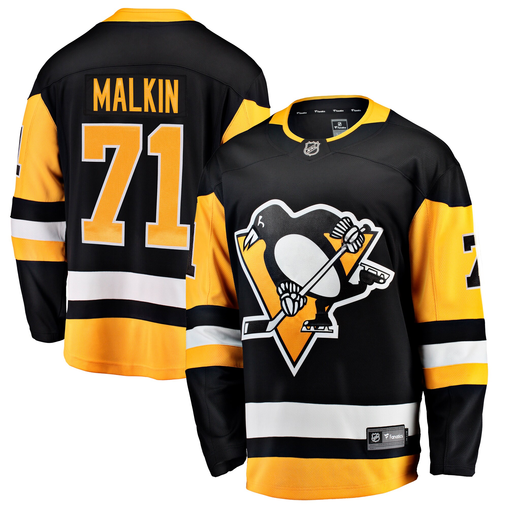 Men's Pittsburgh Penguins Evgeni Malkin Black Home Breakaway Hockey Jersey - JS507 