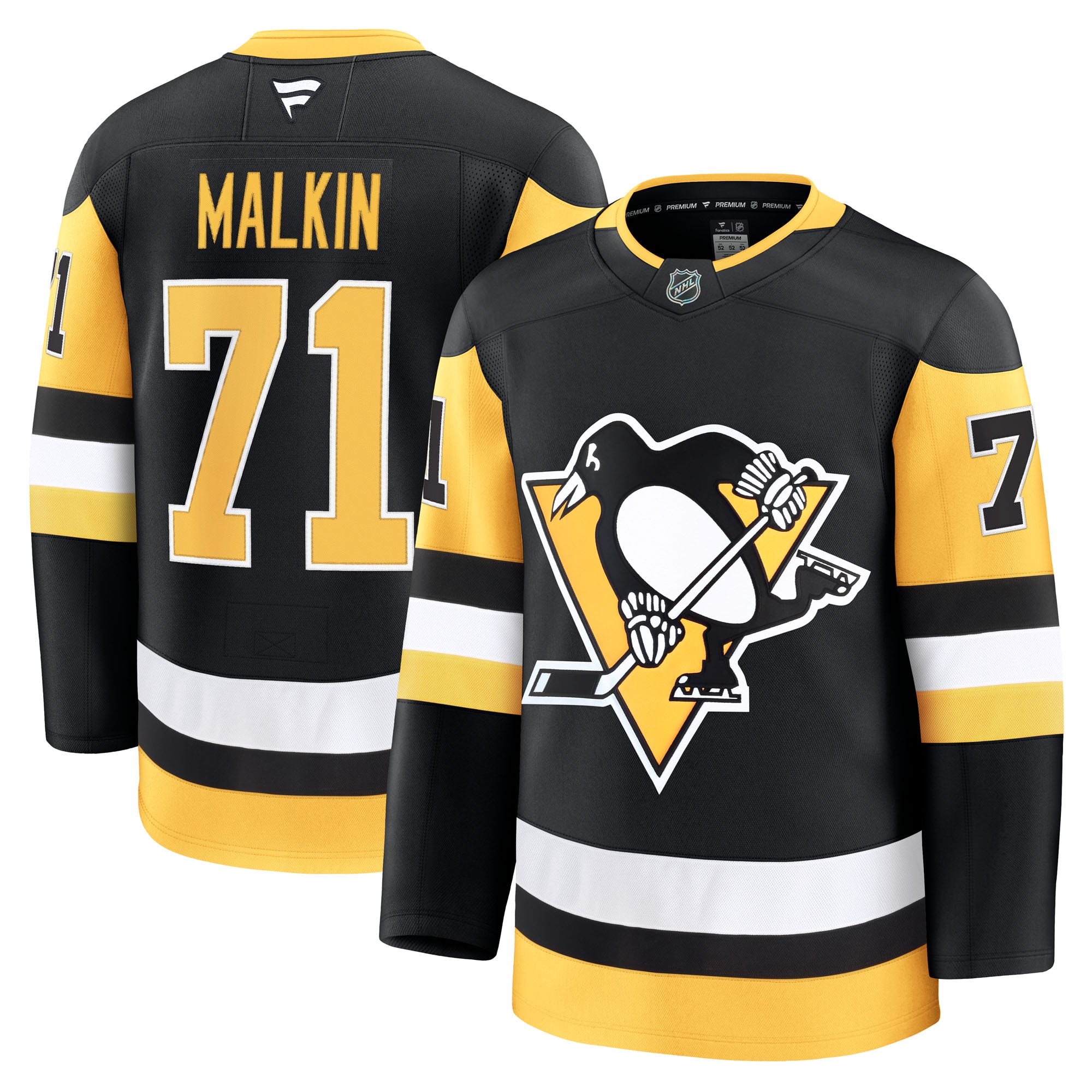 Men's Pittsburgh Penguins Evgeni Malkin Black Home Premium Hockey Jersey - JS580 