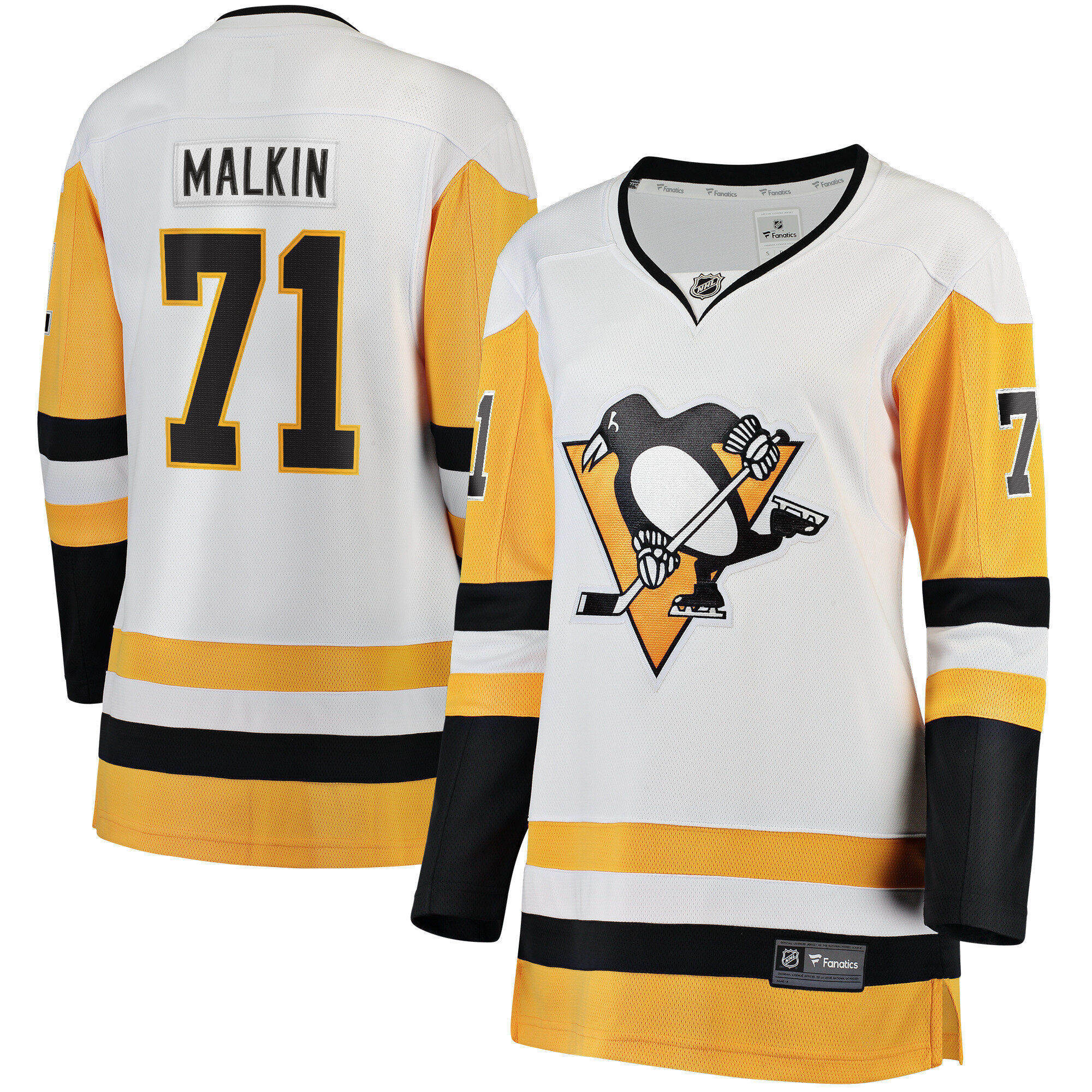 Men's Pittsburgh Penguins Evgeni Malkin White Premier Breakaway Player Hockey Jersey - JS619 