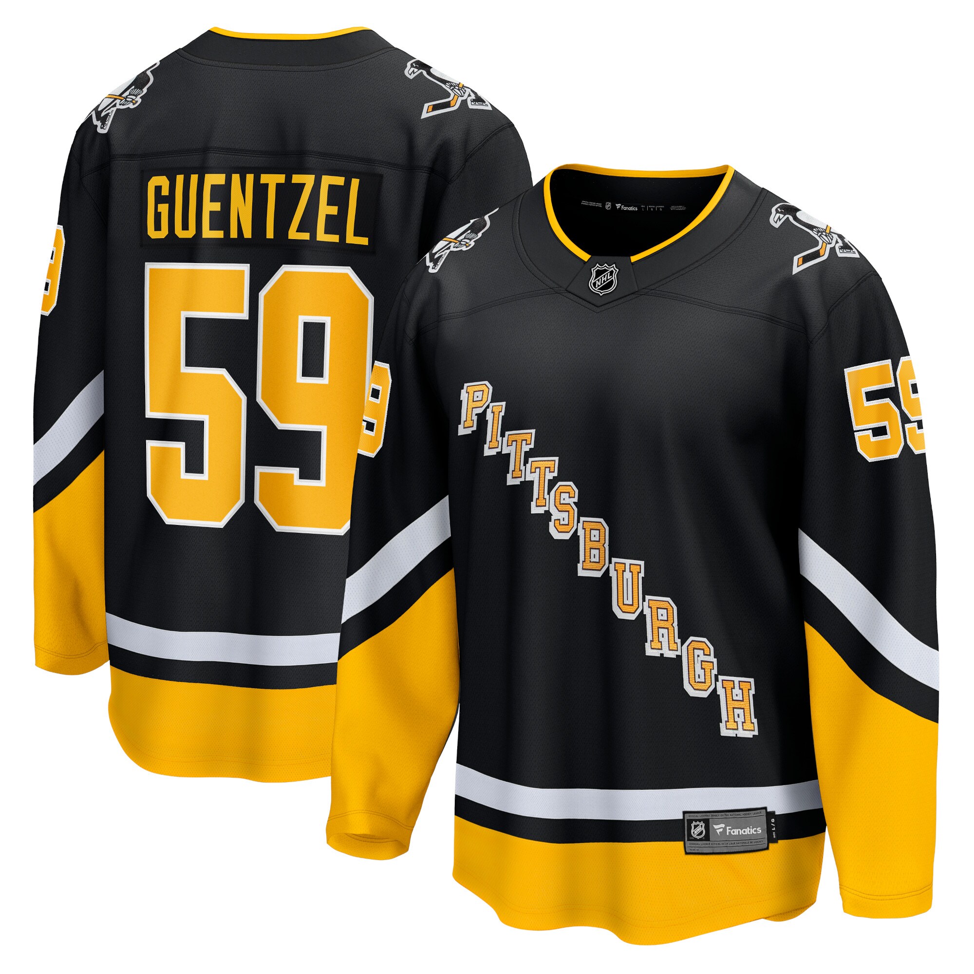 Men's Pittsburgh Penguins Jake Guentzel Black Alternate Premier Breakaway Player Hockey Jersey - JS272 