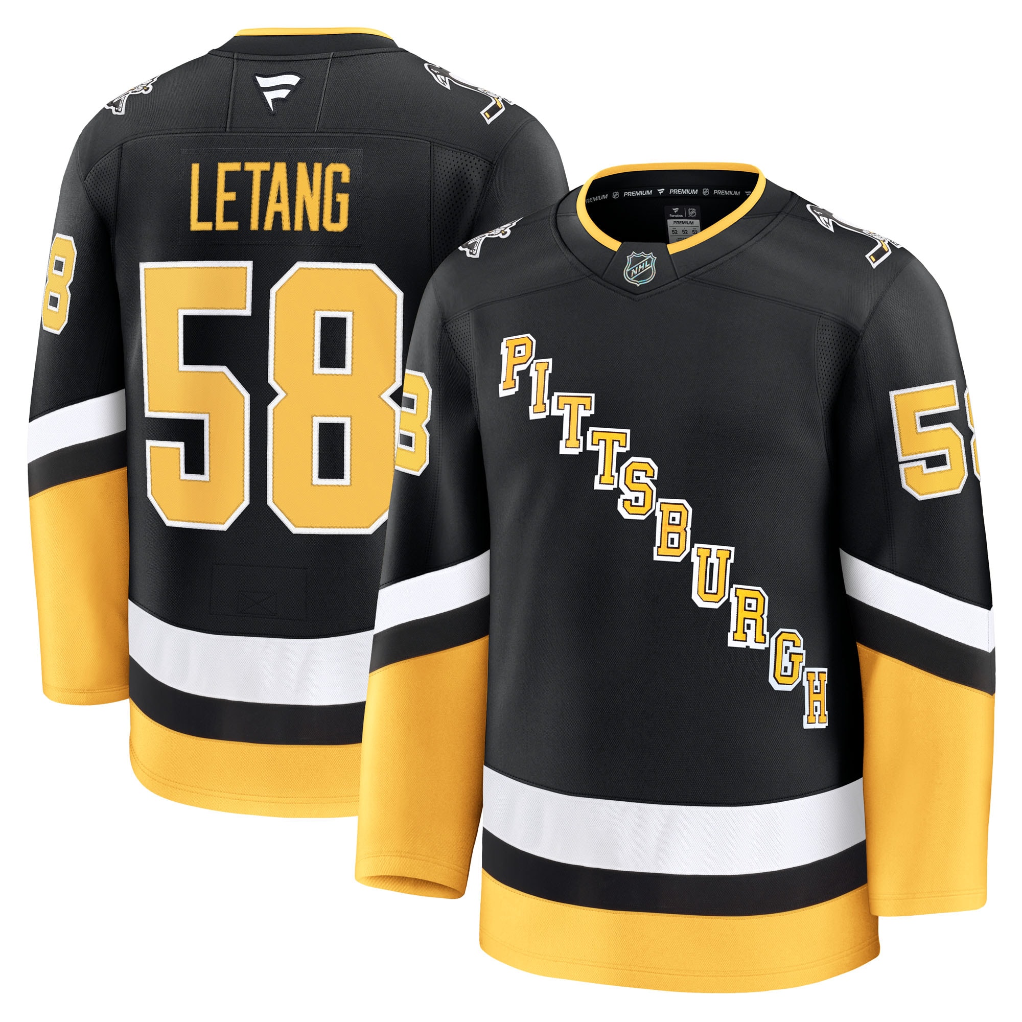 Men's Pittsburgh Penguins Kris Letang Black Alternate Premium Hockey Jersey - JS542 