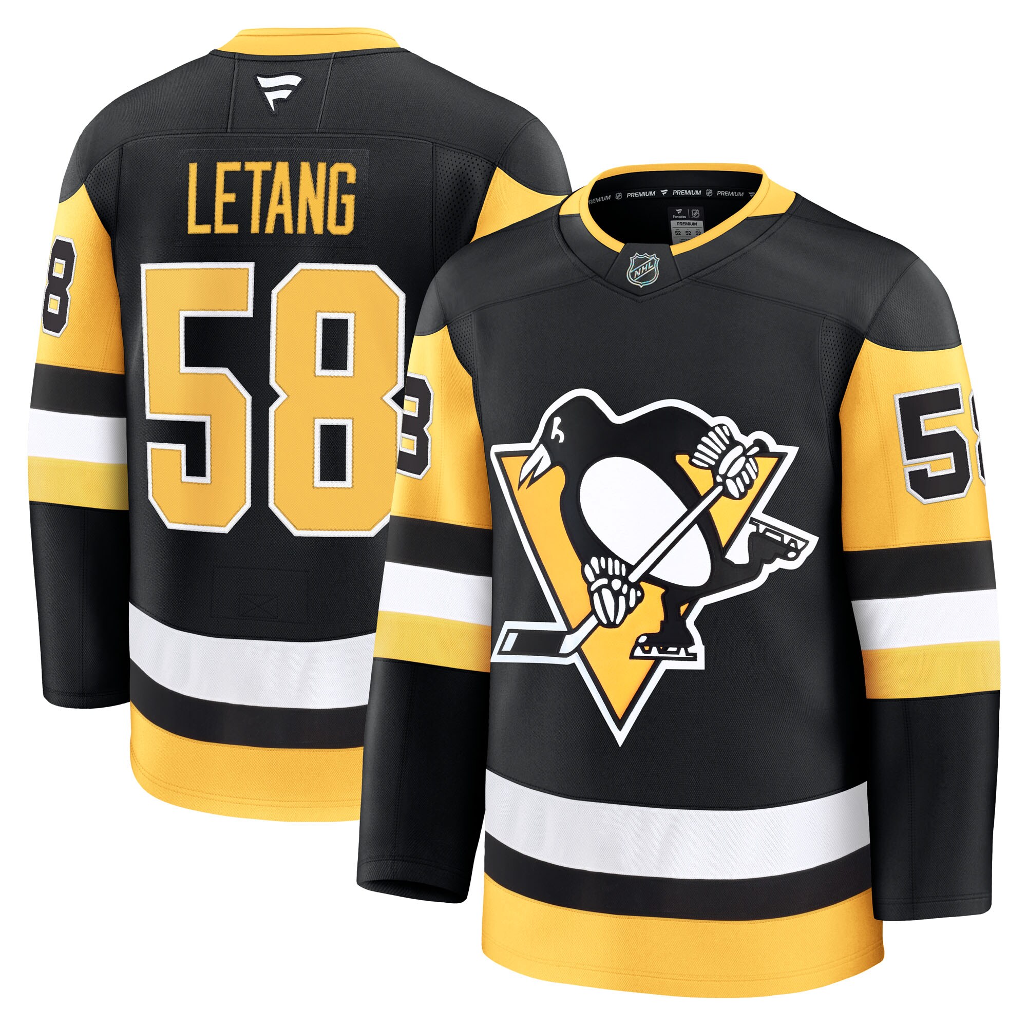 Men's Pittsburgh Penguins Kris Letang Black Home Premium Hockey Jersey - JS133 