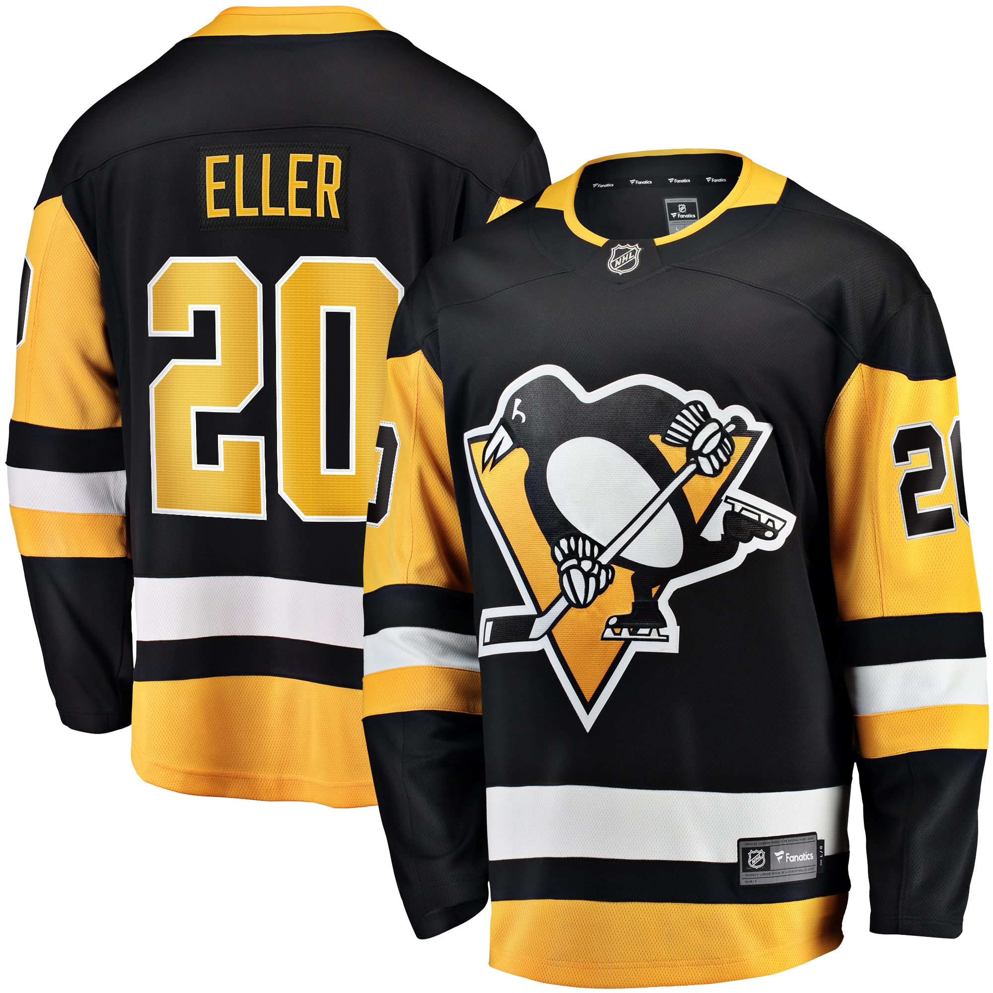 Men's Pittsburgh Penguins Lars Eller Black Home Breakaway Hockey Jersey - JS870 