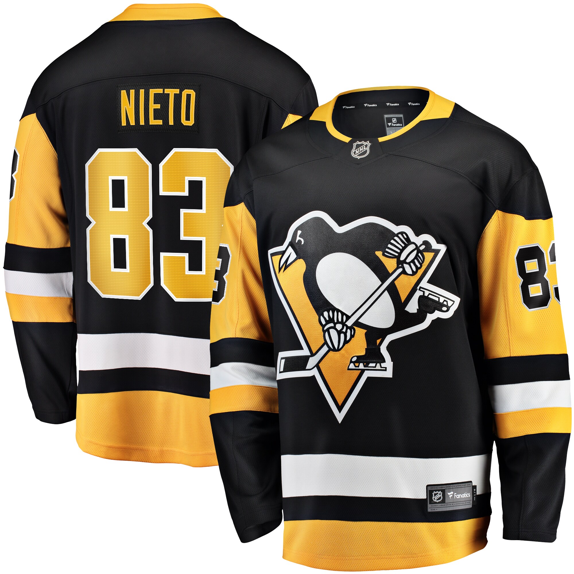 Men's Pittsburgh Penguins Matt Nieto Black Home Breakaway Hockey Jersey - JS335 