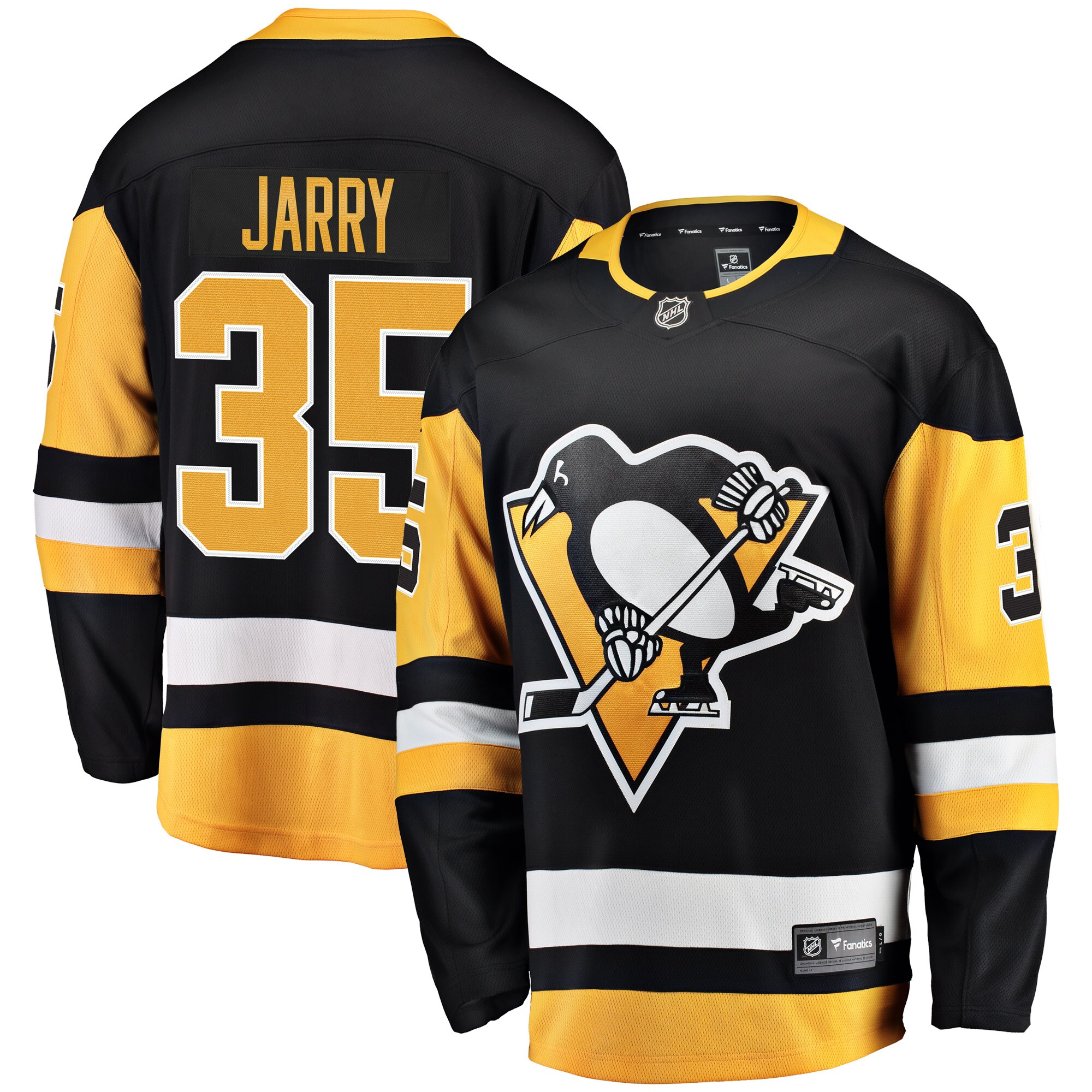 Men's Pittsburgh Penguins Tristan Jarry Black Home Breakaway Player Hockey Jersey - JS828 