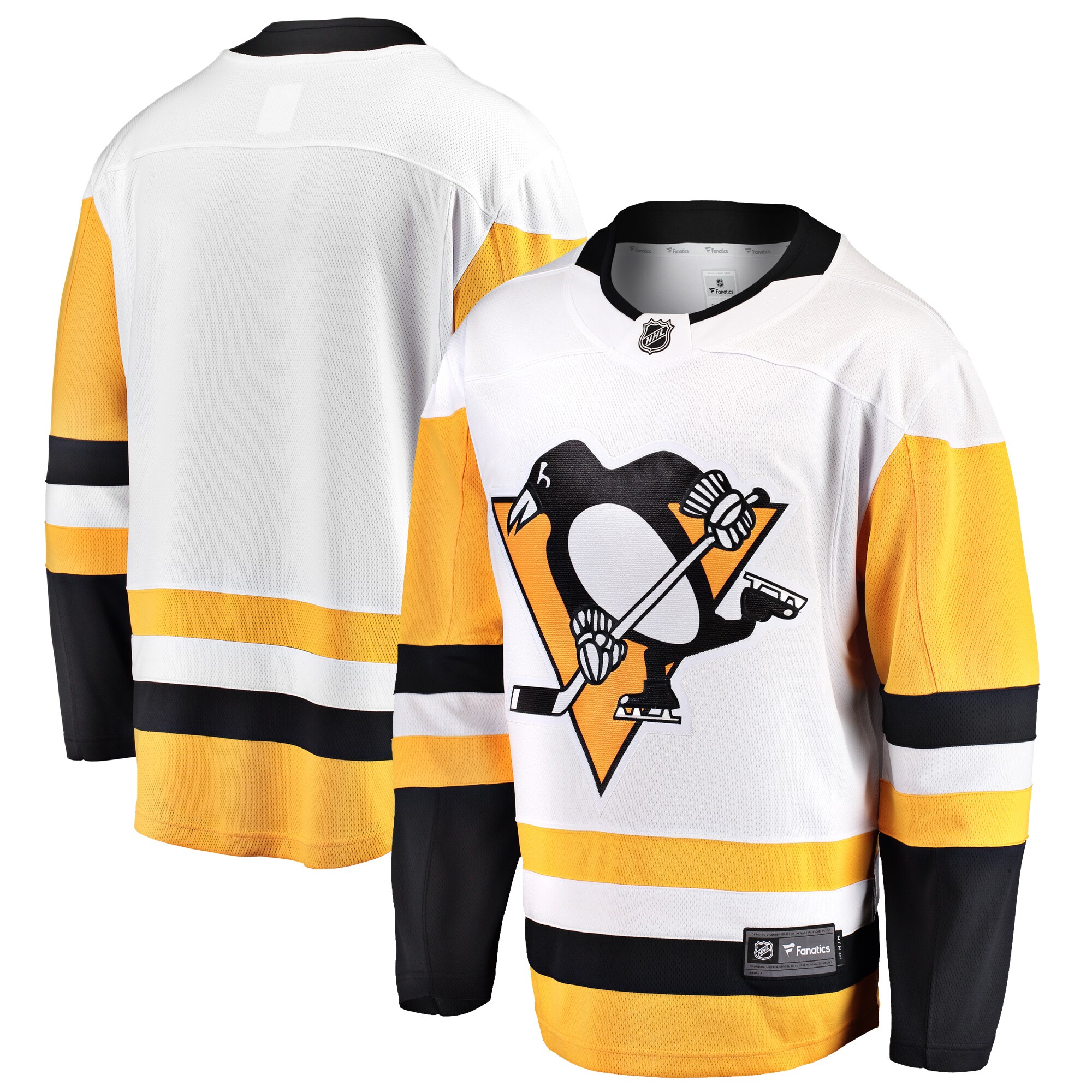 Men's Pittsburgh Penguins White Breakaway Away Hockey Jersey - JS639 
