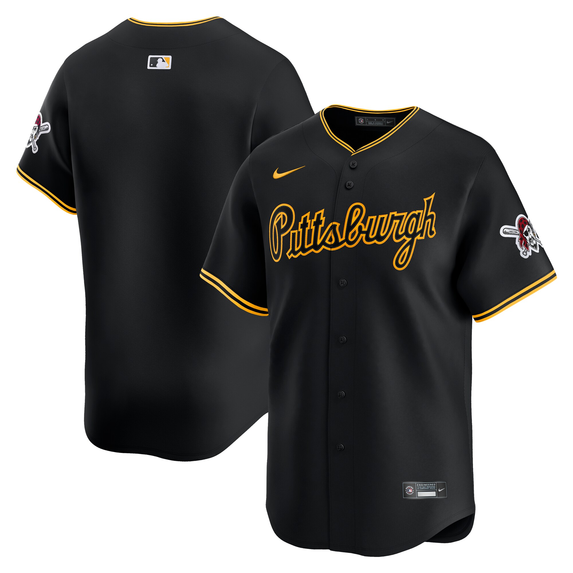 Men's Pittsburgh Pirates Black Alternate Limited Jersey 