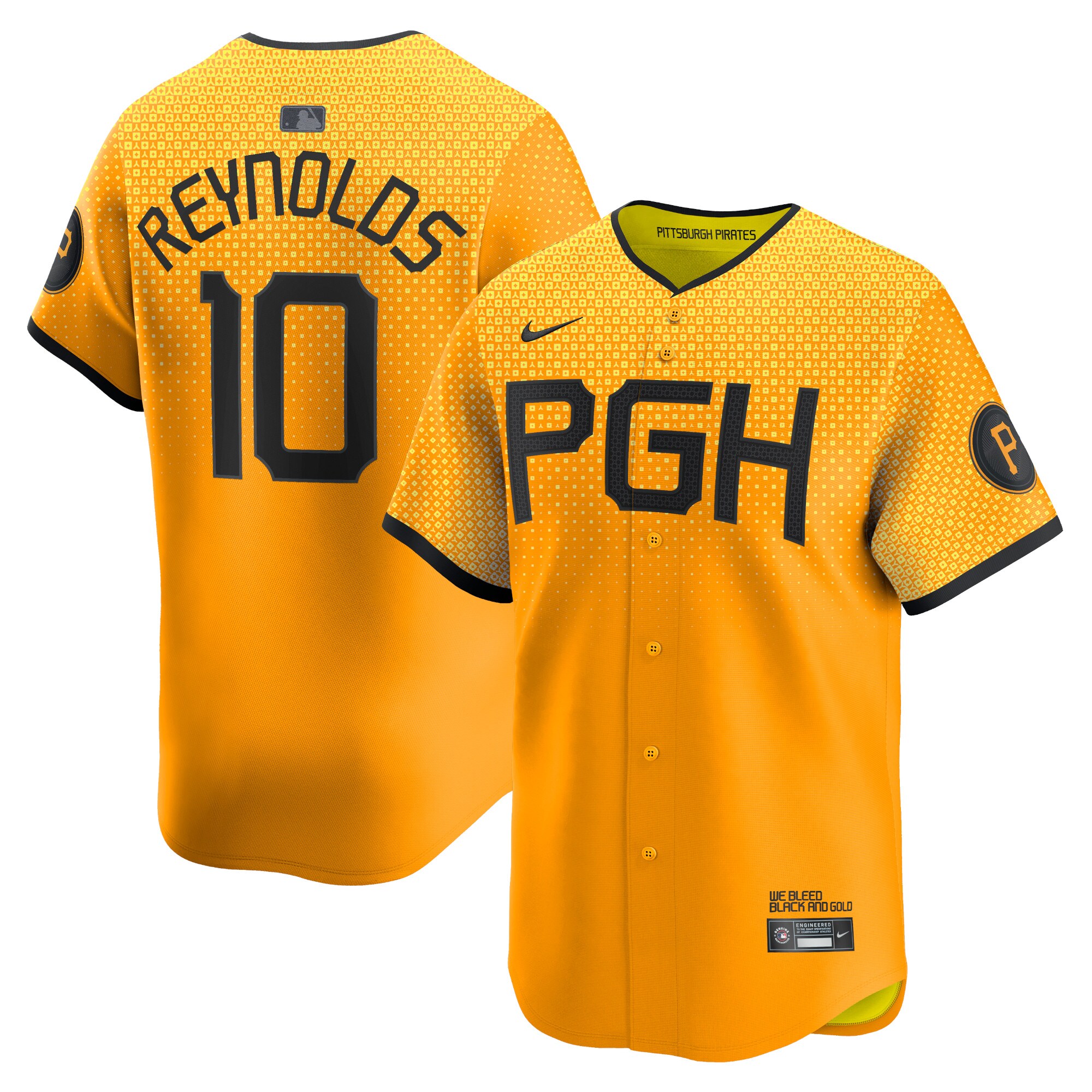 Men's Pittsburgh Pirates Bryan Reynolds Gold City Connect Limited Player Jersey 