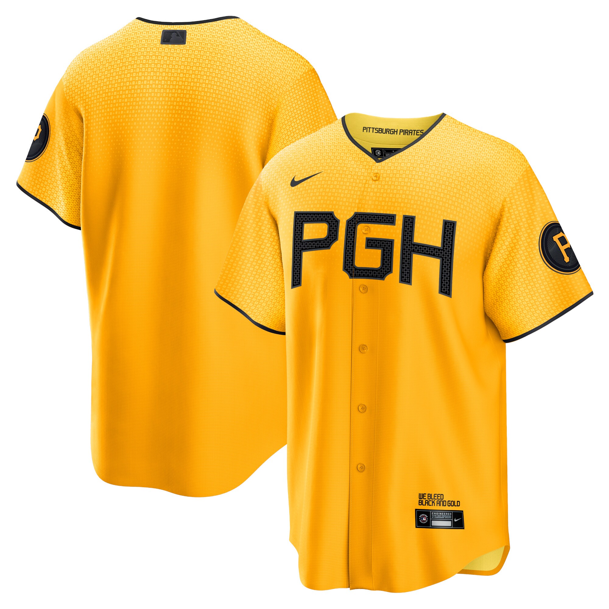 Men's Pittsburgh Pirates Gold City Connect Baseball Jersey 