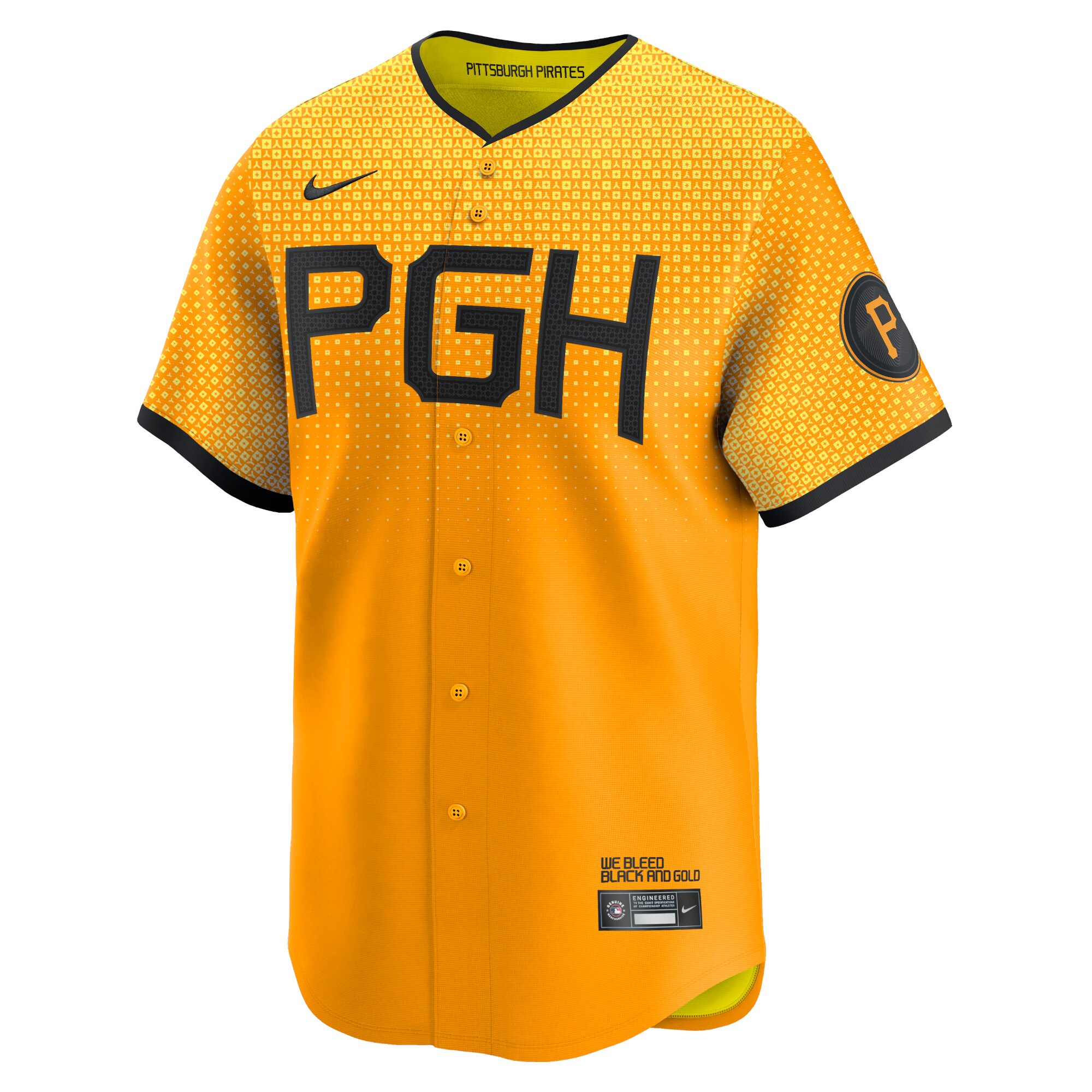 Alternative view of Men's Pittsburgh Pirates Gold City Connect Limited Baseball Jersey 