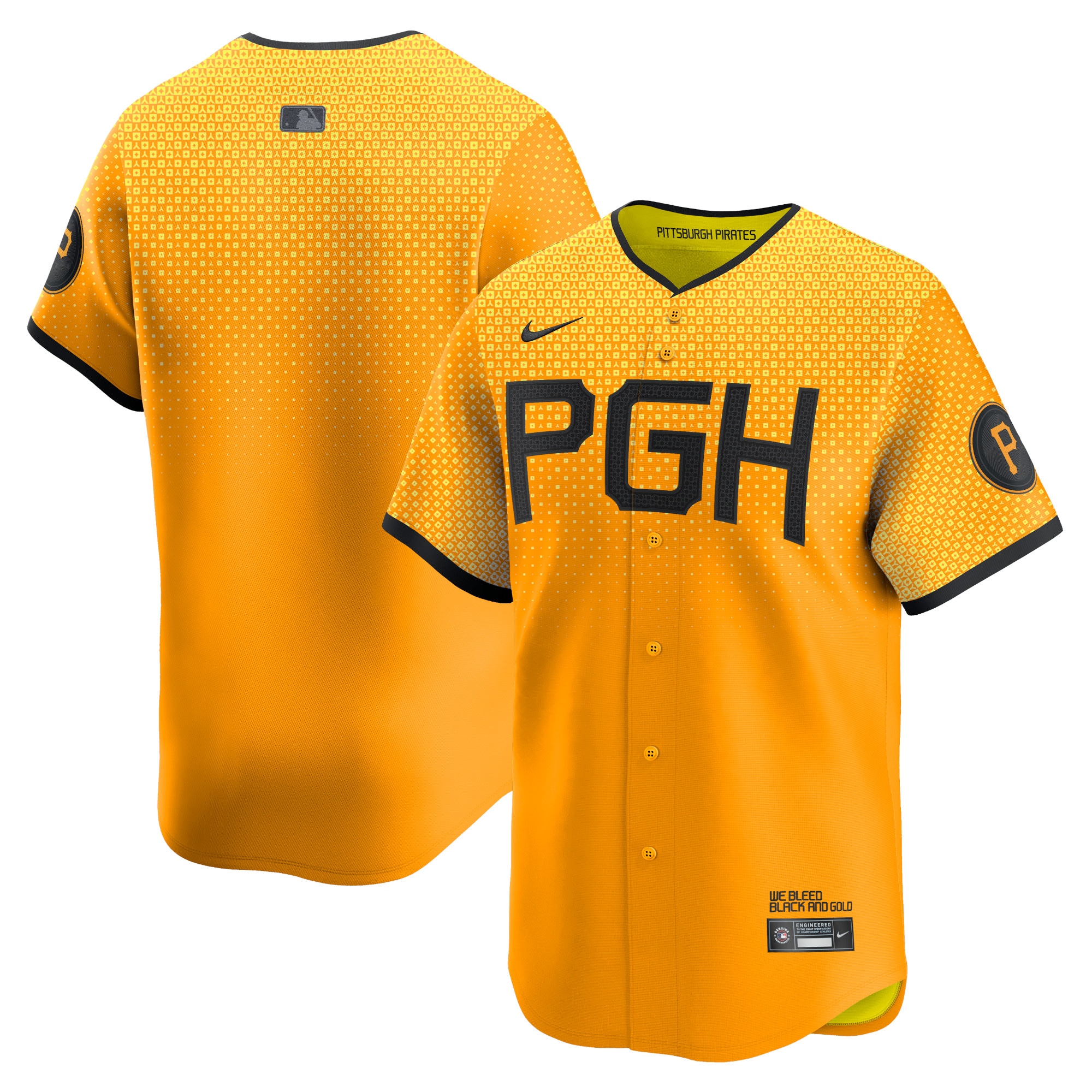 Men's Pittsburgh Pirates Gold City Connect Limited Baseball Jersey 