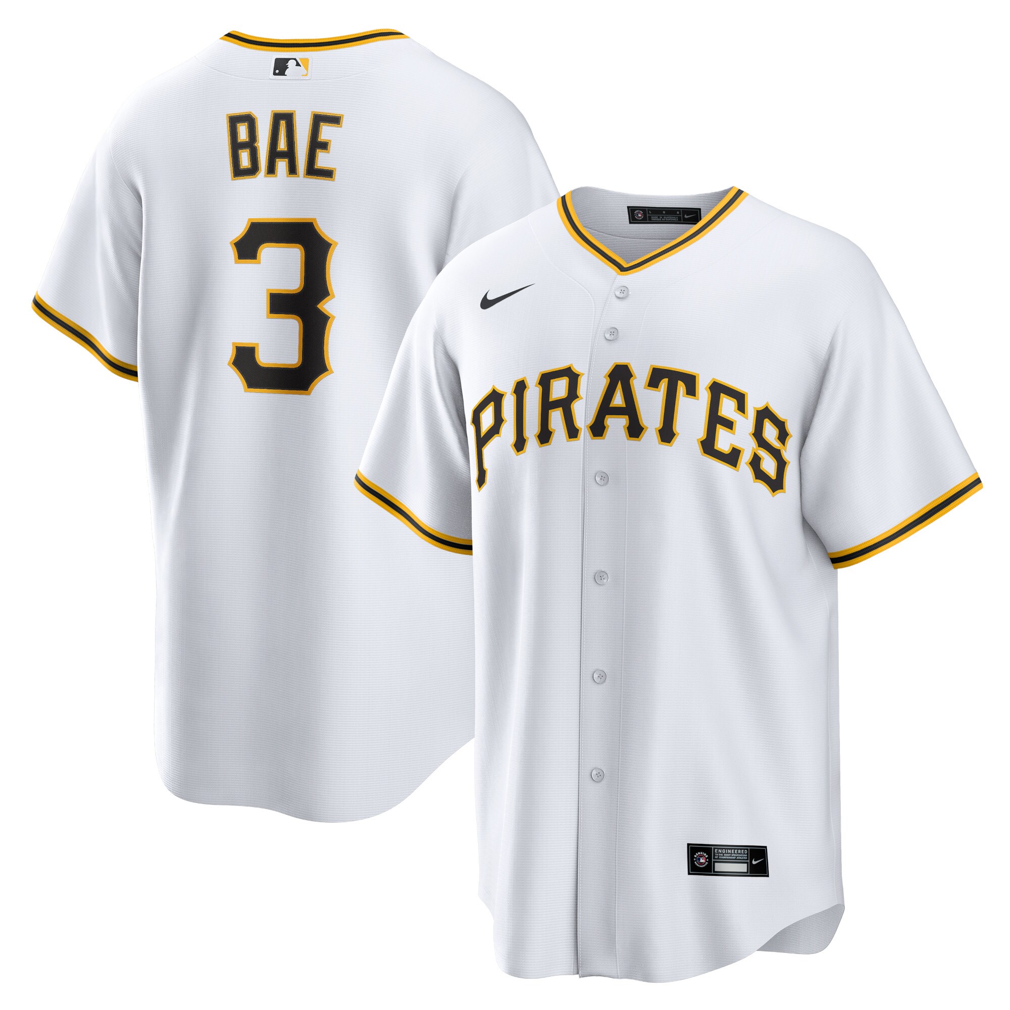 Men's Pittsburgh Pirates Ji-Hwan Bae White Player Jersey 