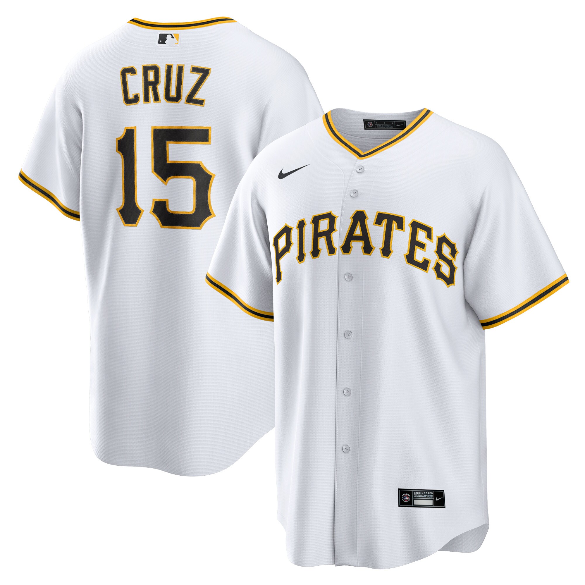 Men's Pittsburgh Pirates Oneil Cruz White Home Jersey 