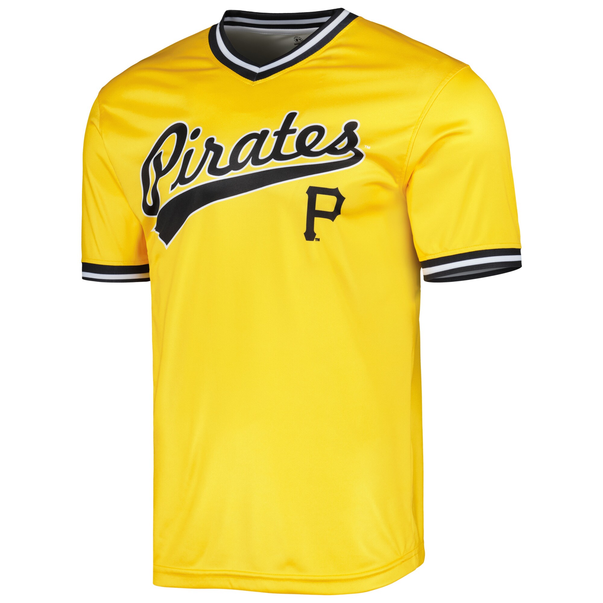 Alternative view of Men's Pittsburgh Pirates Stitches Gold Cooperstown Collection Team Jersey 