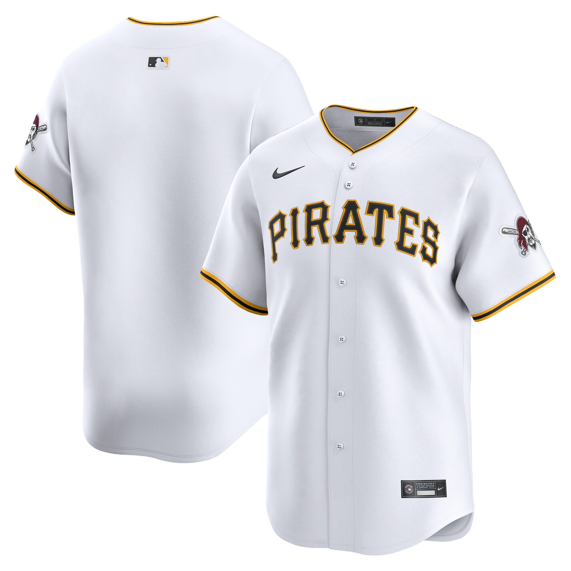 Men's Pittsburgh Pirates White Home Limited Jersey 