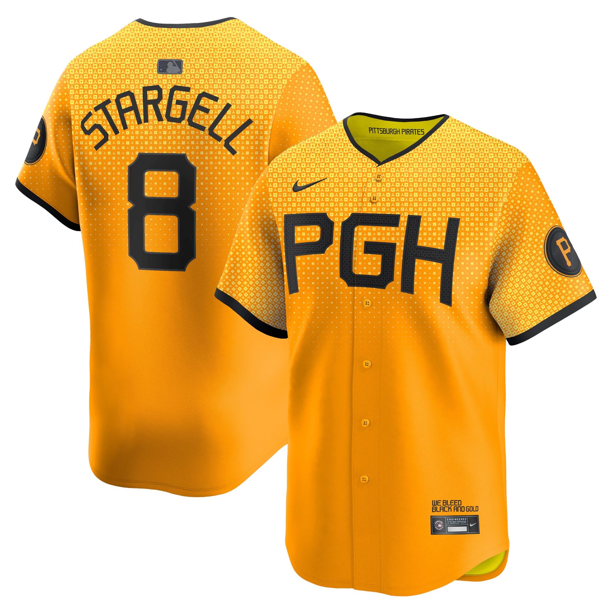 Men's Pittsburgh Pirates Willie Stargell Gold City Connect Limited Player Jersey 