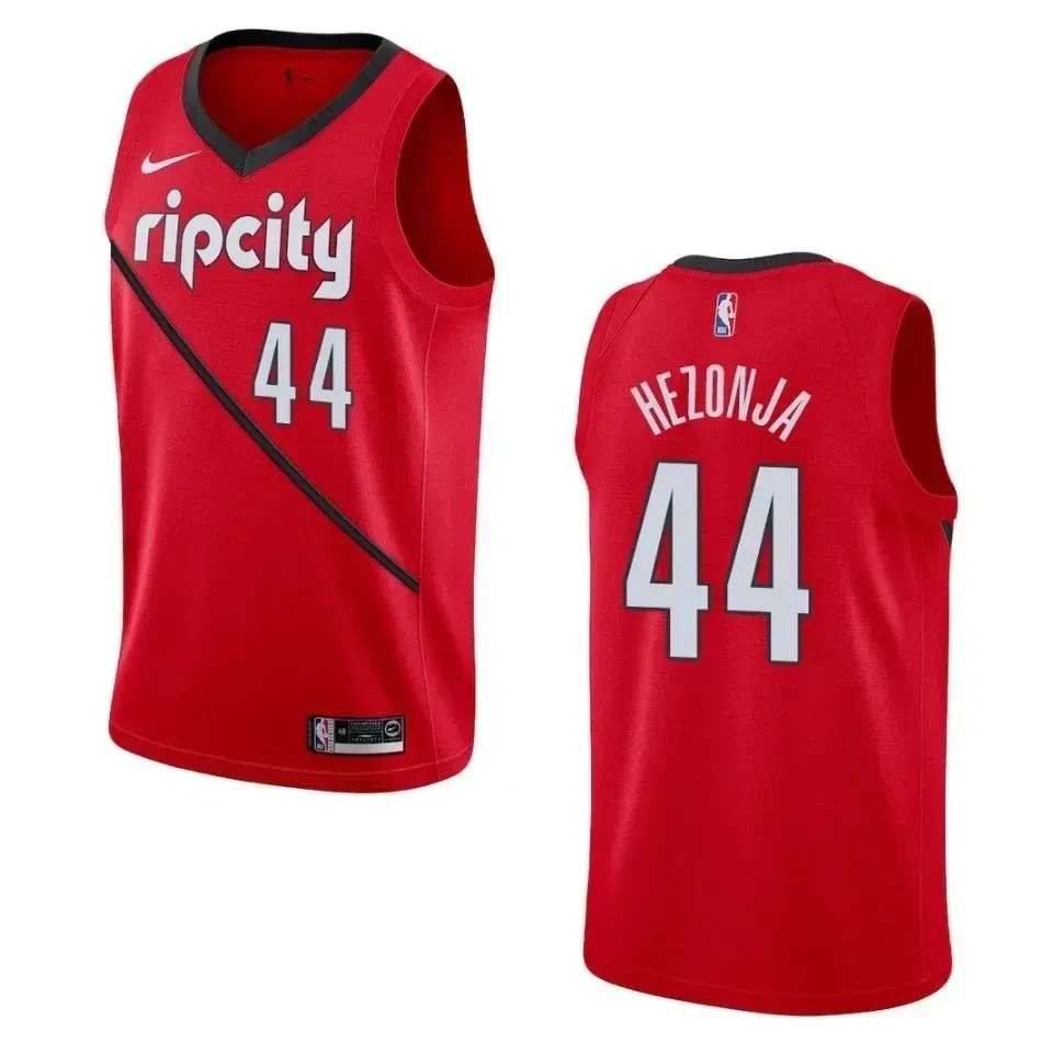 Men's Portland Trail Blazers 44 Mario Hezonja Earned Swingman Basketball Jersey - Red - JS190 