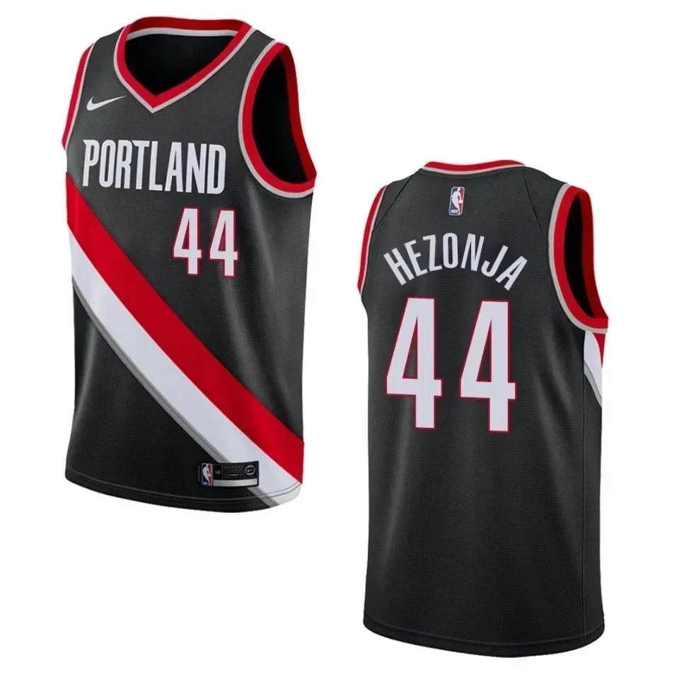 Men's Portland Trail Blazers 44 Mario Hezonja Icon Swingman Basketball Jersey - Black - JS595 