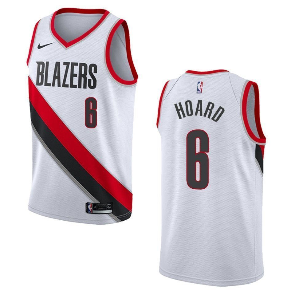 Men's Portland Trail Blazers 6 Jaylen Hoard Association Swingman Basketball Jersey - White - JS354 