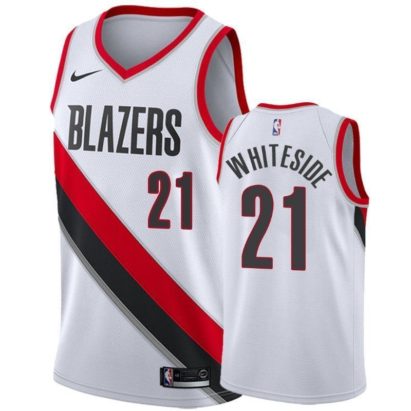 Men's Portland Trail Blazers Hassan Whiteside 21 Association Basketball Jersey - JS732 