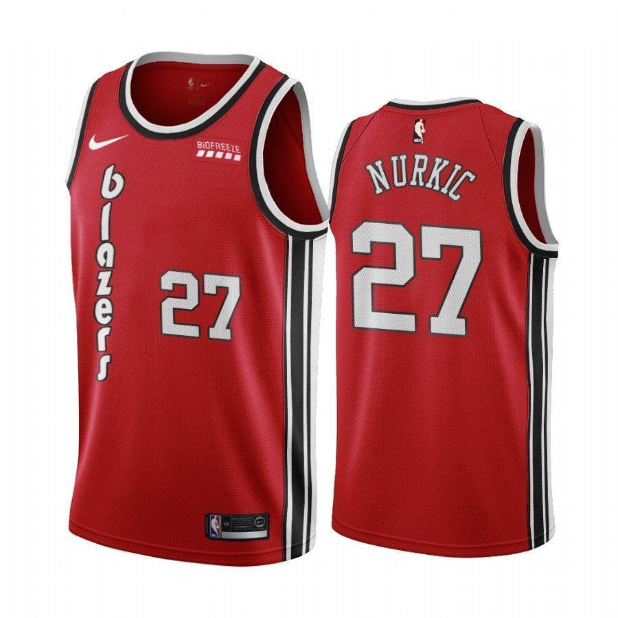 Men's Portland Trail Blazers Jusuf Nurkic Red Classic Edition Basketball Jersey - JS721 