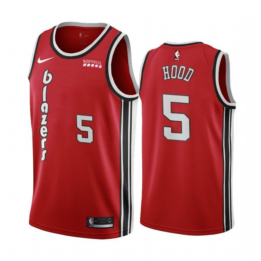 Men's Portland Trail Blazers Rodney Hood Red Classic Edition Basketball Jersey - JS778 