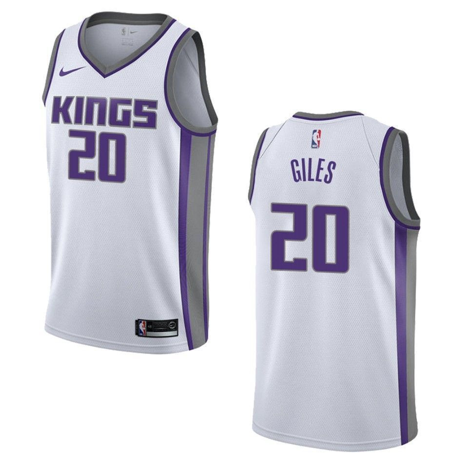 Men's Sacramento Kings 20 Harry Giles Association Swingman Basketball Jersey - White - JS477 
