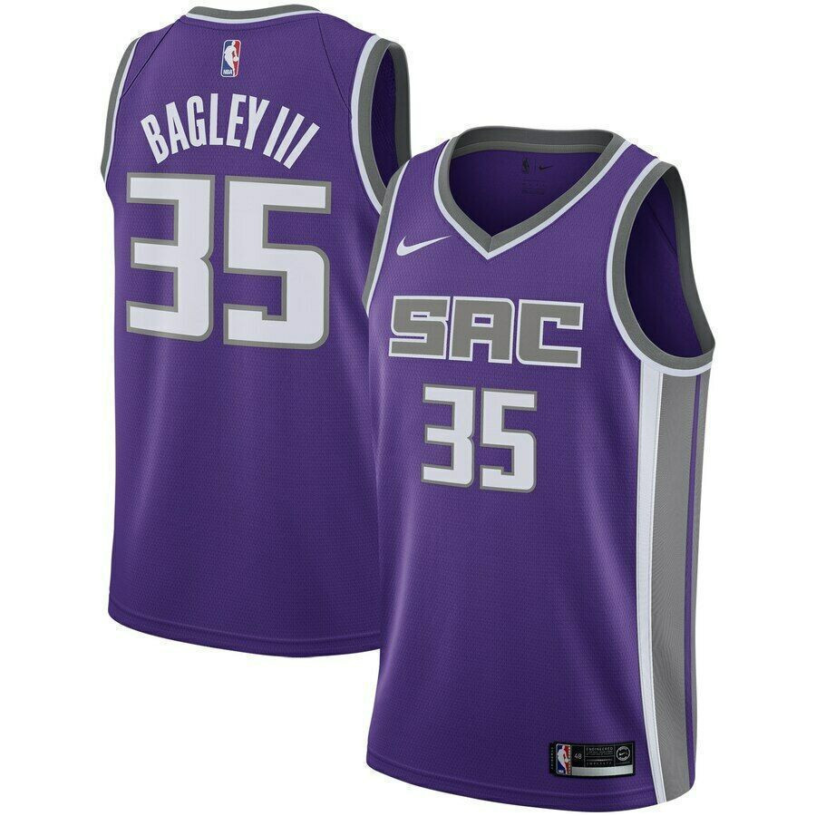 Men's Sacramento Kings 35 Marvin Bagley ? Icon Swingman Basketball Jersey - Purple - JS150 