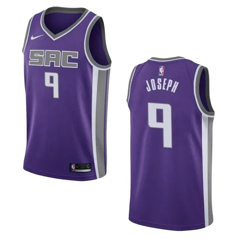 Men's Sacramento Kings 9 Cory Joseph Icon Swingman Basketball Jersey - Purple - JS947 